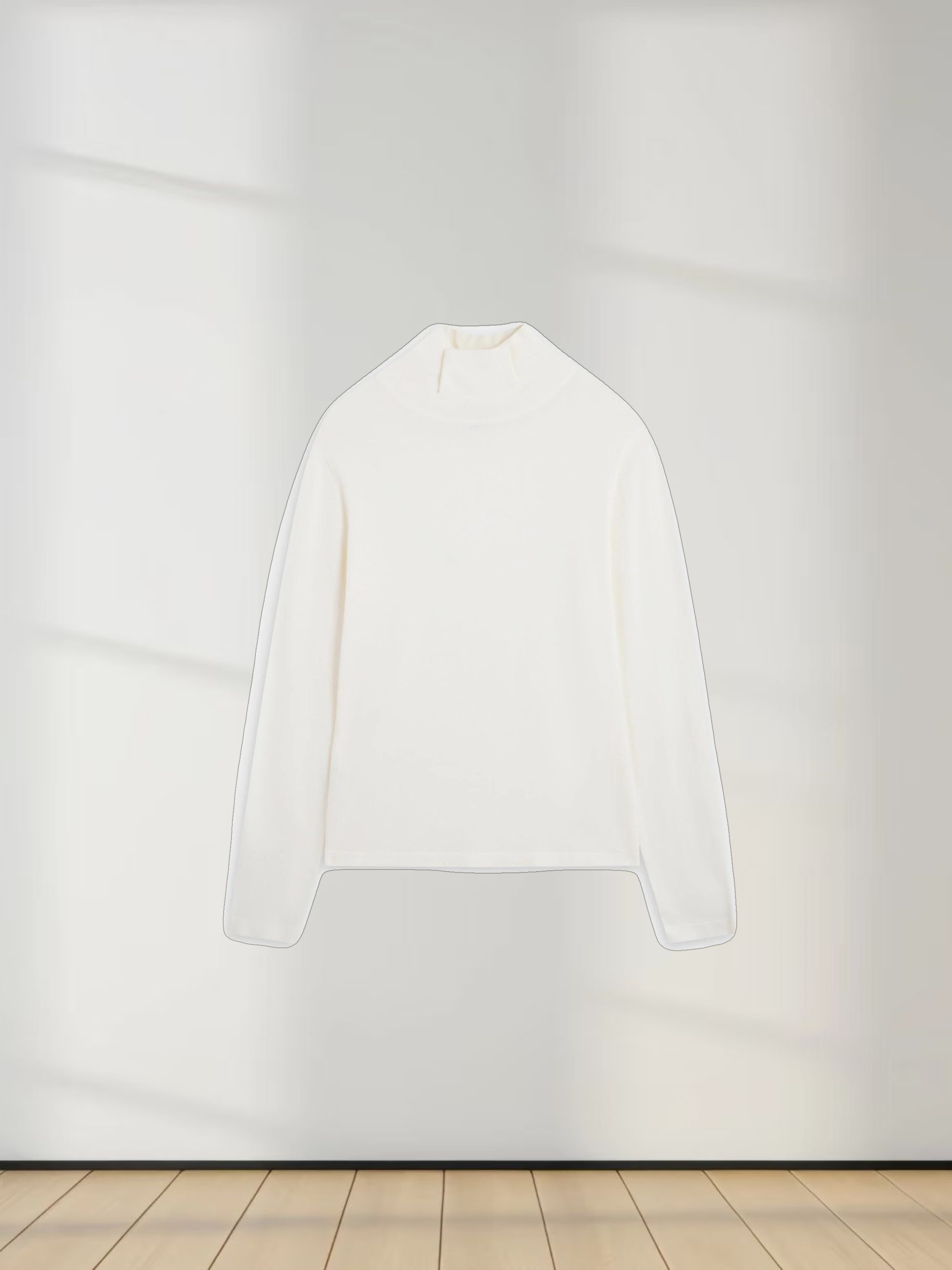 Knit Turtleneck-Cream