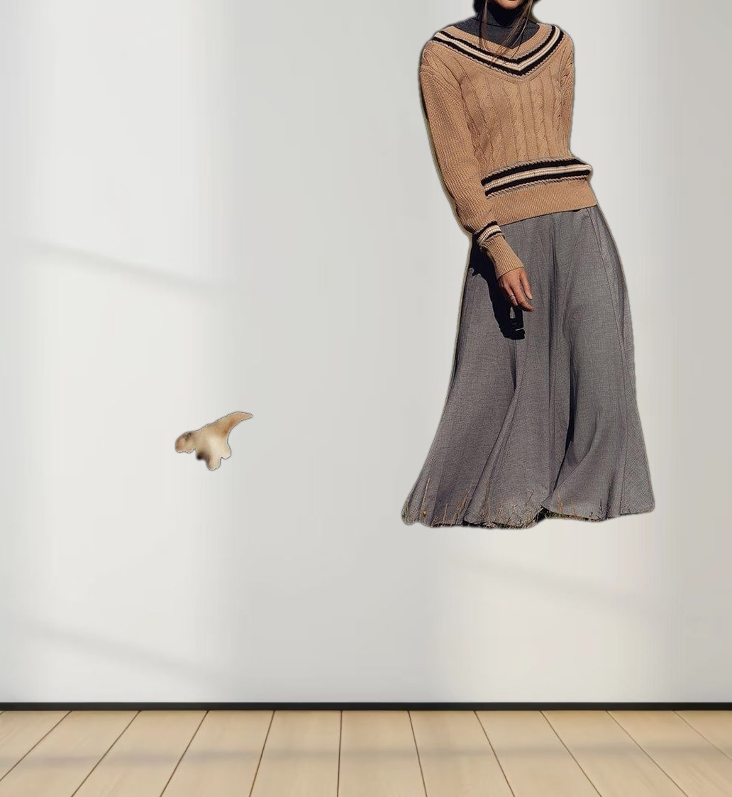 Marni Pleated Skirt-Grey