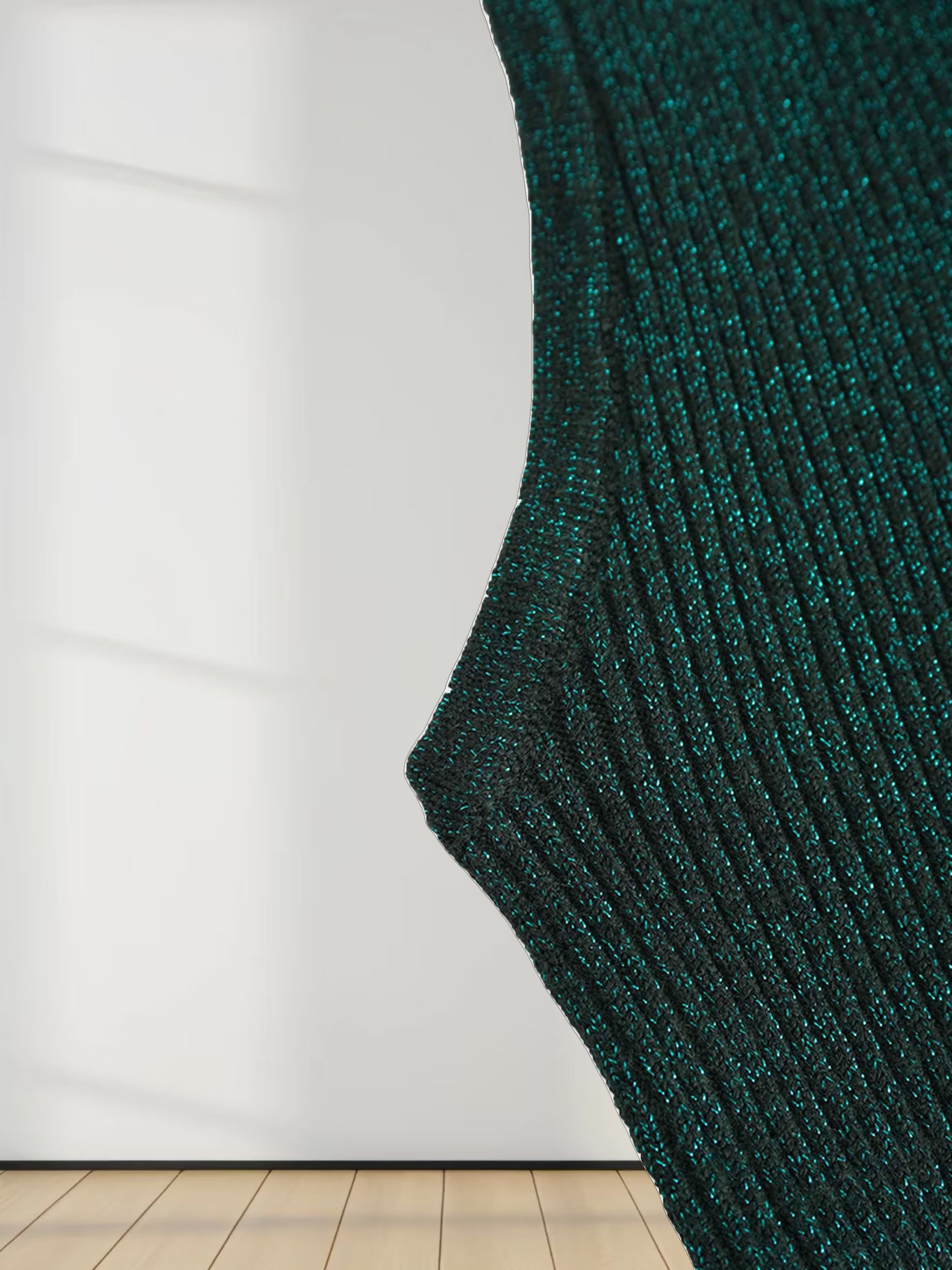 Lurex Sleeveless Sweater-Hunter Green