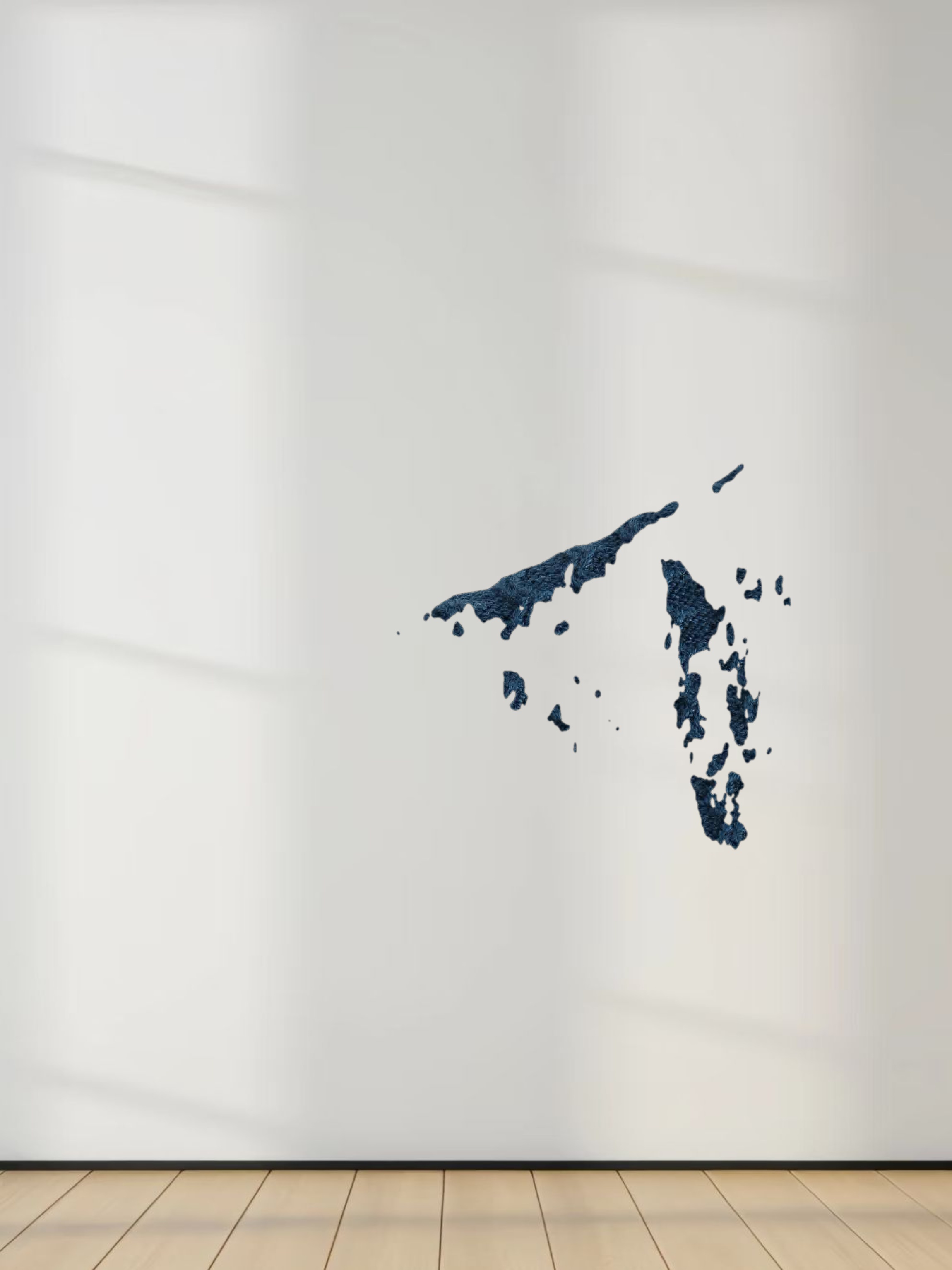 Waffle Wave Sweater-Teal/Ivory