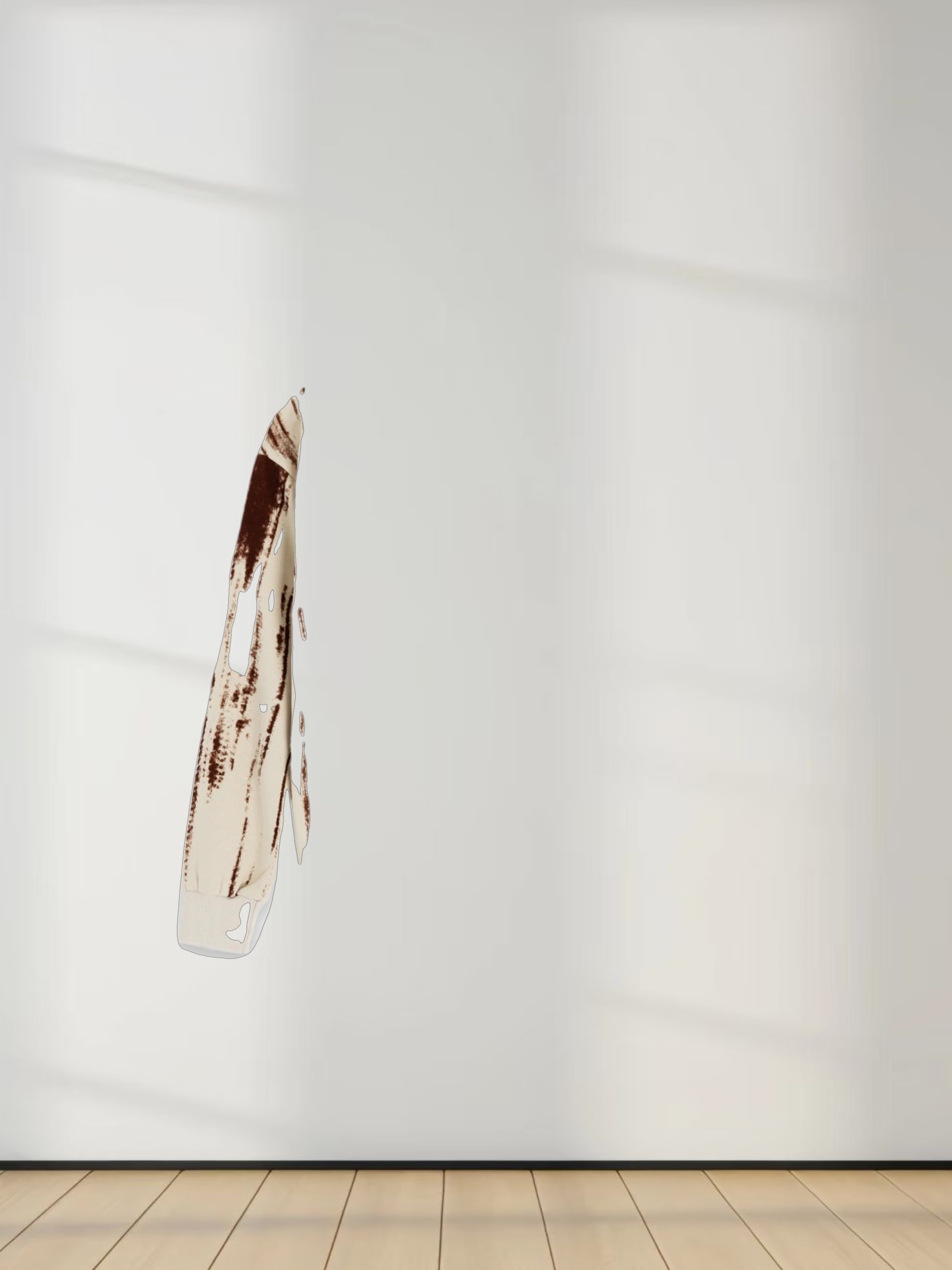 Tie Dye Splash Sweatshirt-Cream/Brown