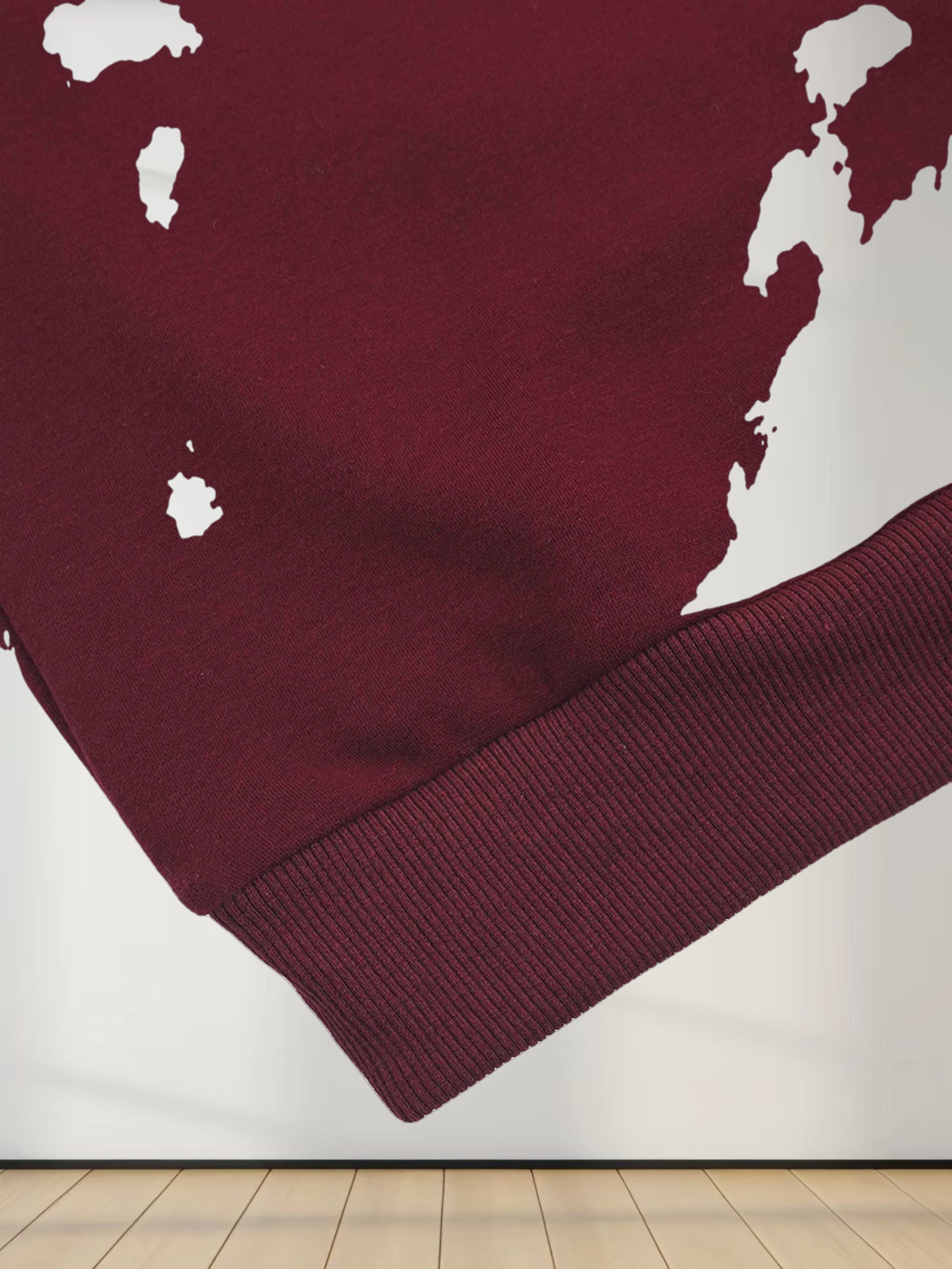 Embossed Crown Sweatshirt-Burgundy
