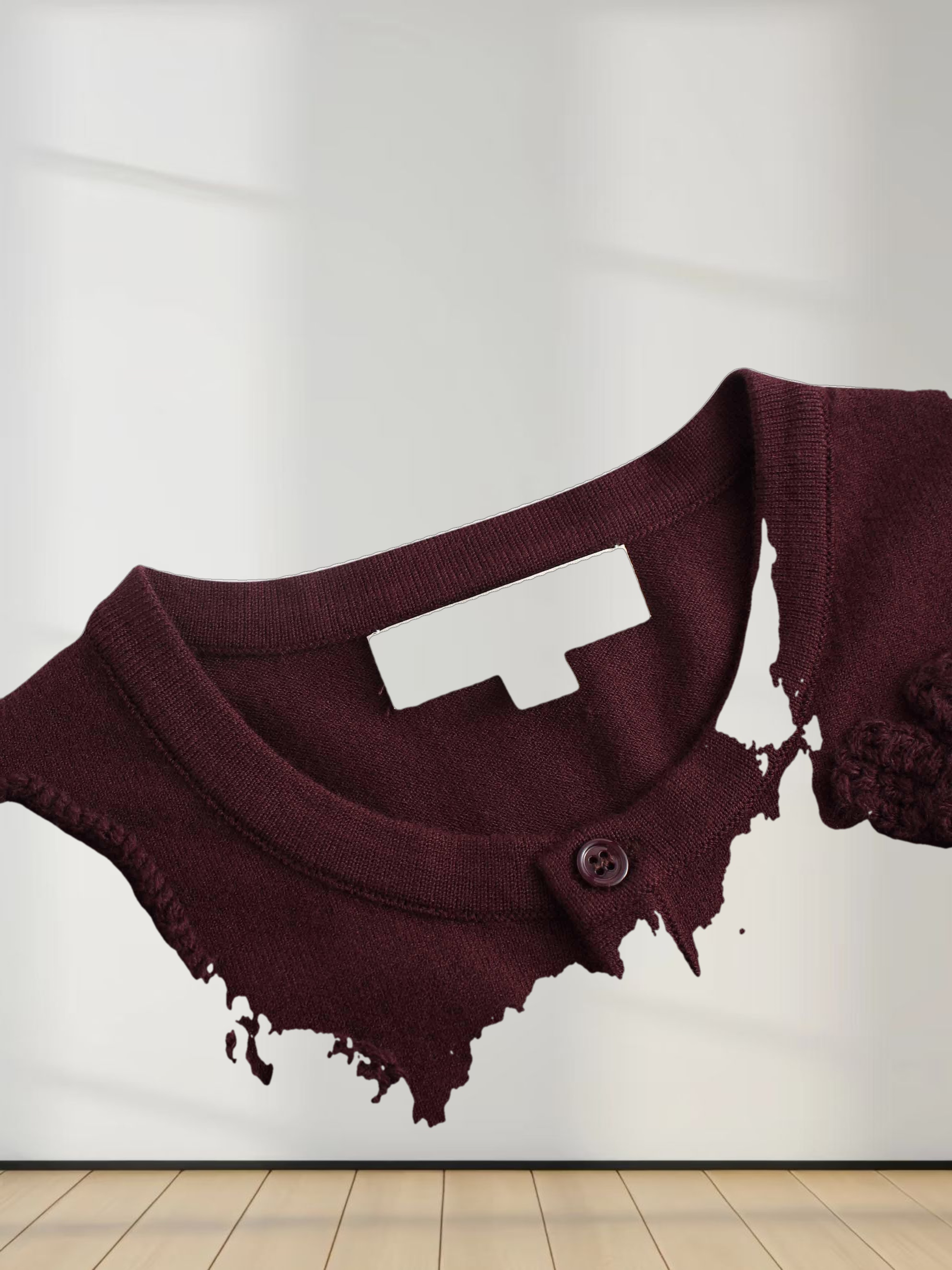 Crochet Puff Flower Sweater Set-Plum