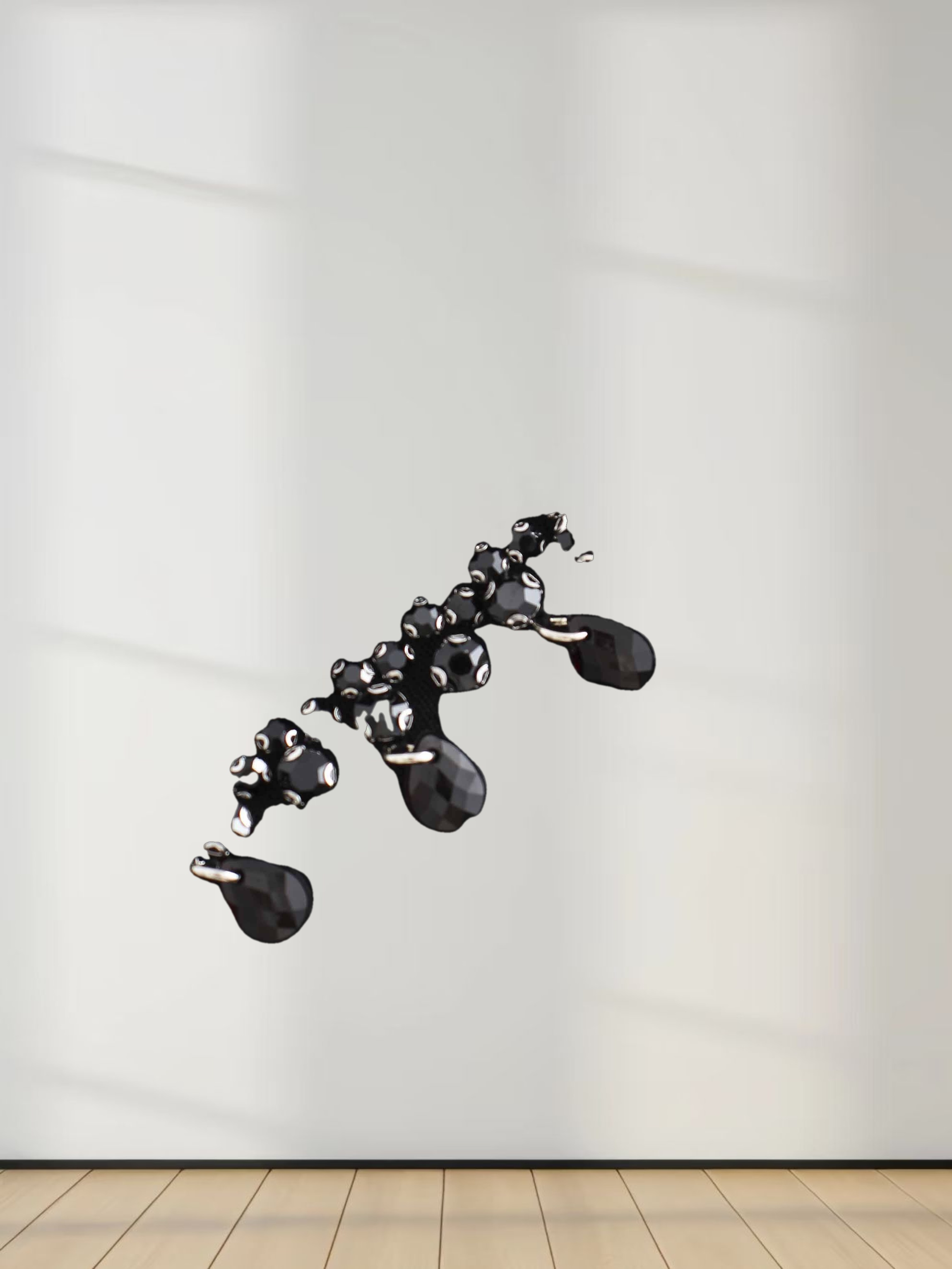 Beaded Turtleneck-Black