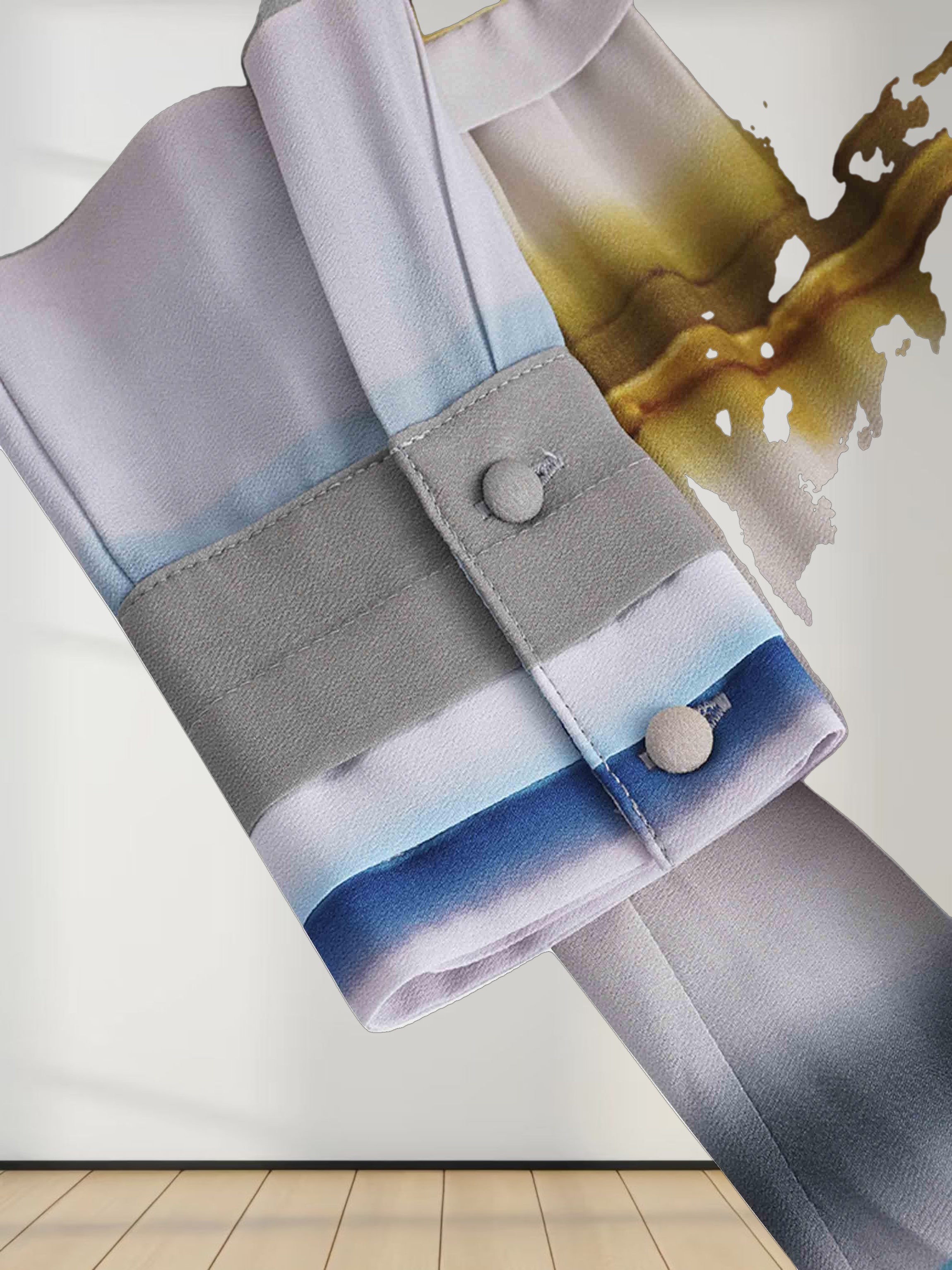 Pleated Tiered Maxi Dress-Striped Ombre