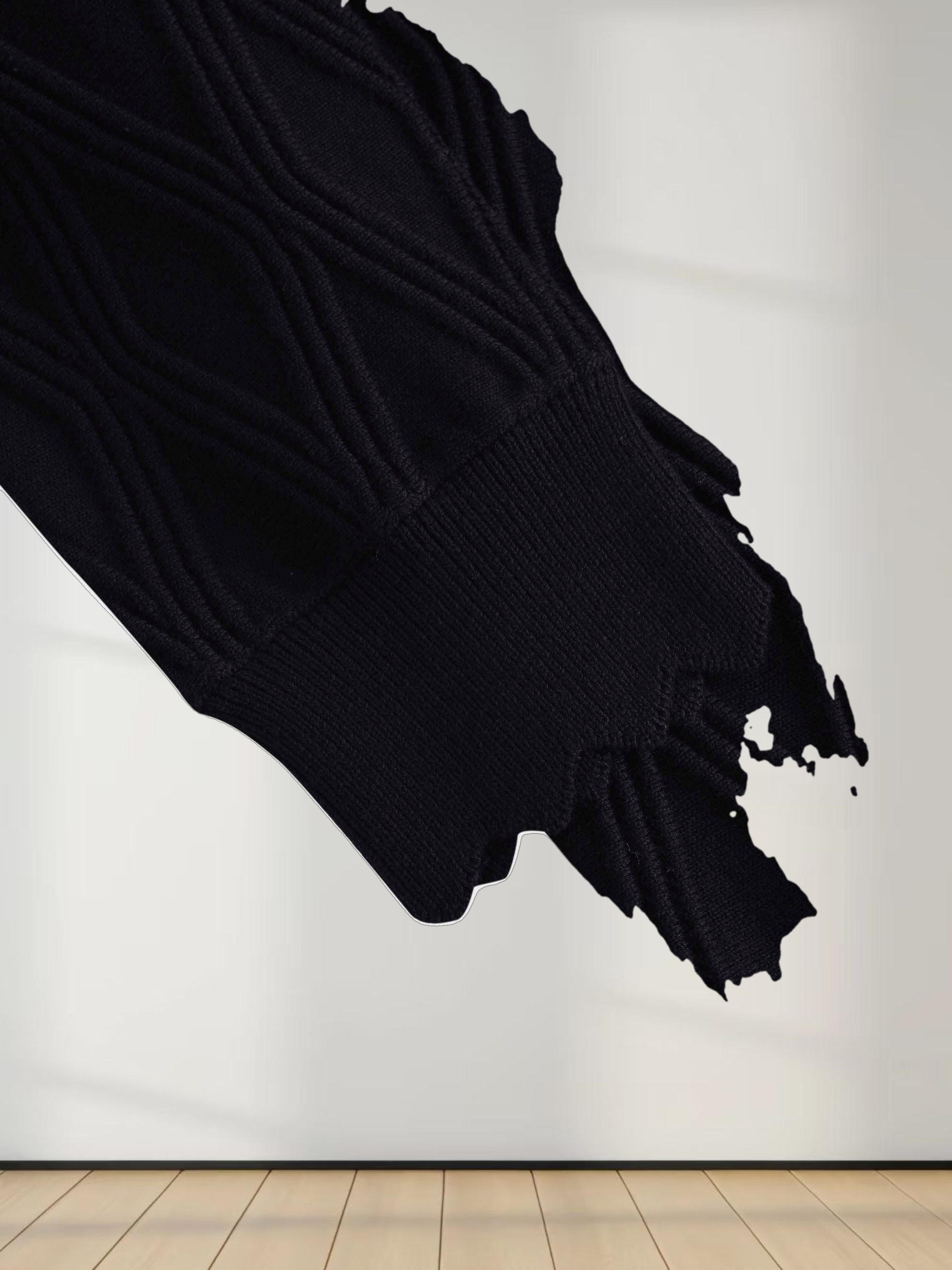 Scalloped Edge Cardigan-Black