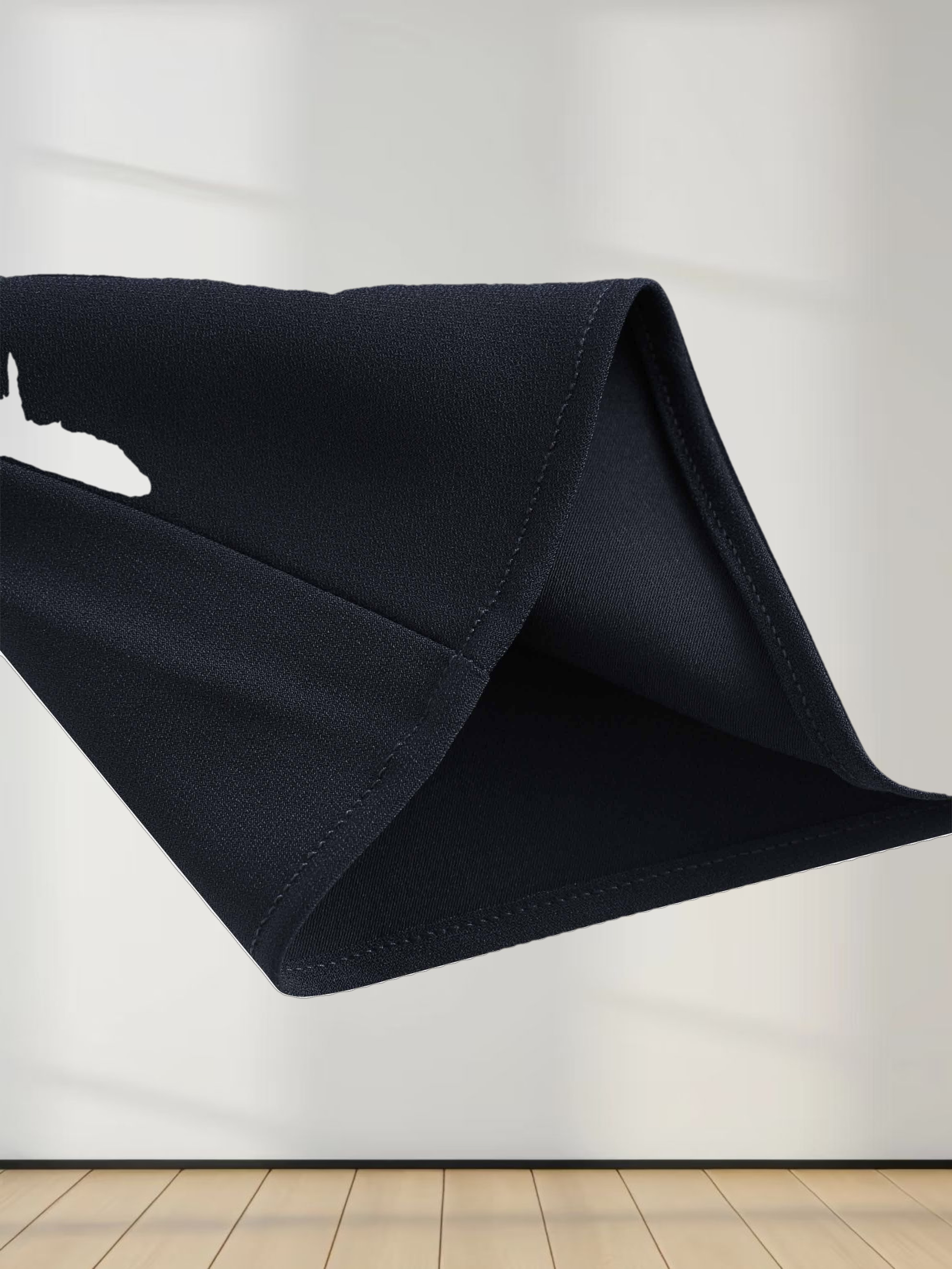 Crepe Slip Skirt-Navy