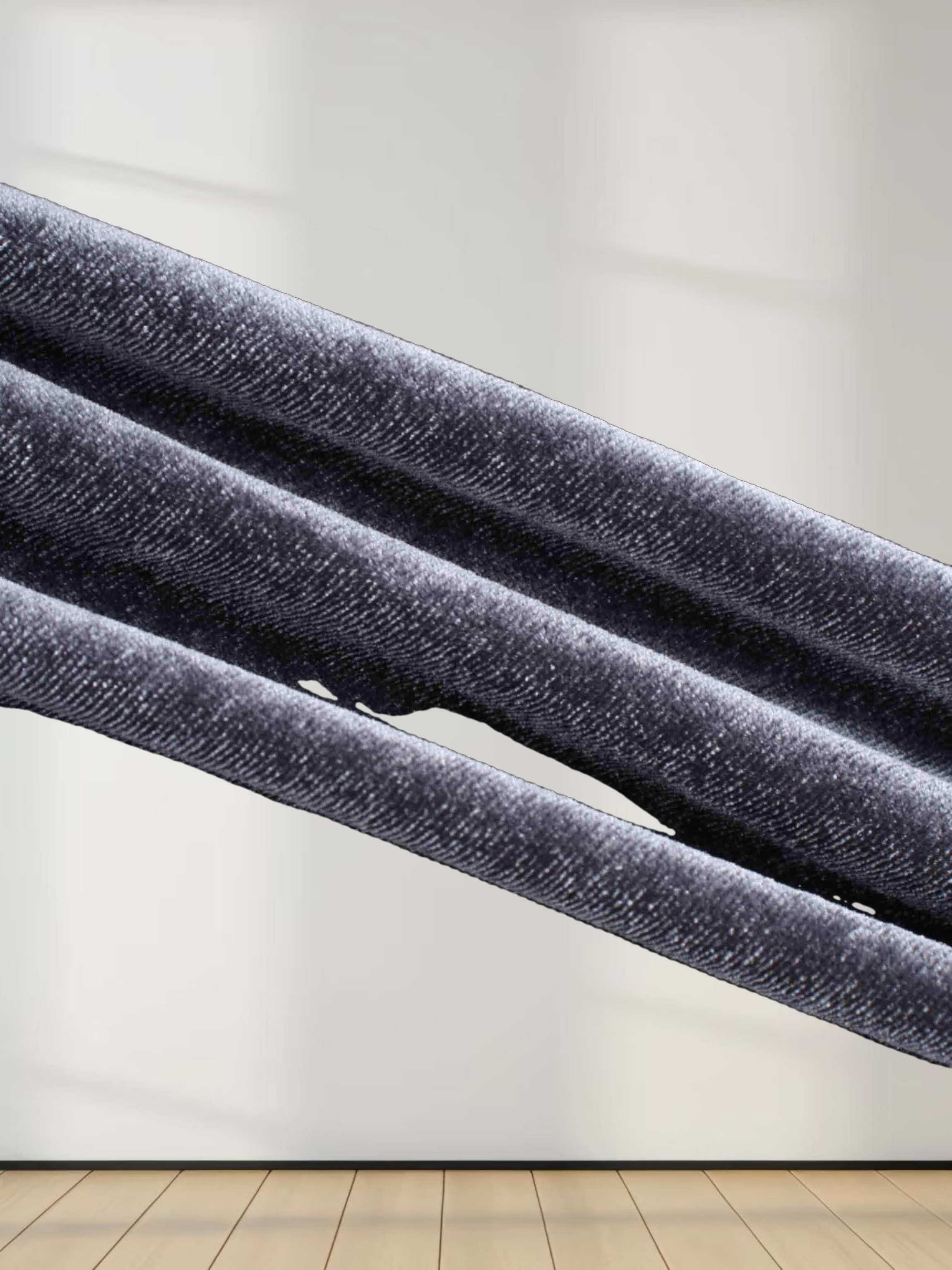 Velour Mock Neck Turtleneck-Grey