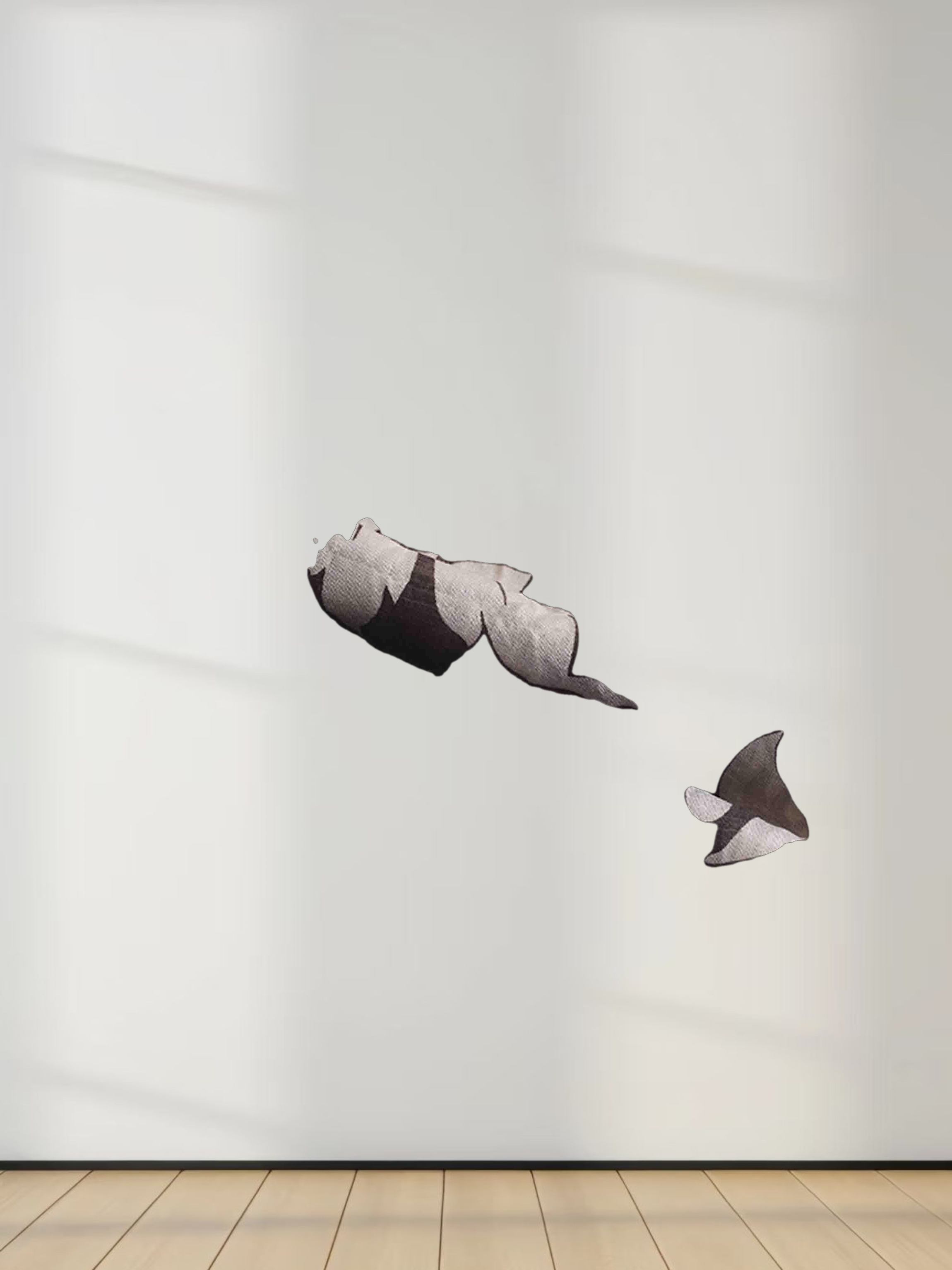 Asymmetrical Hem Ruffle Skirt-Brown Floral