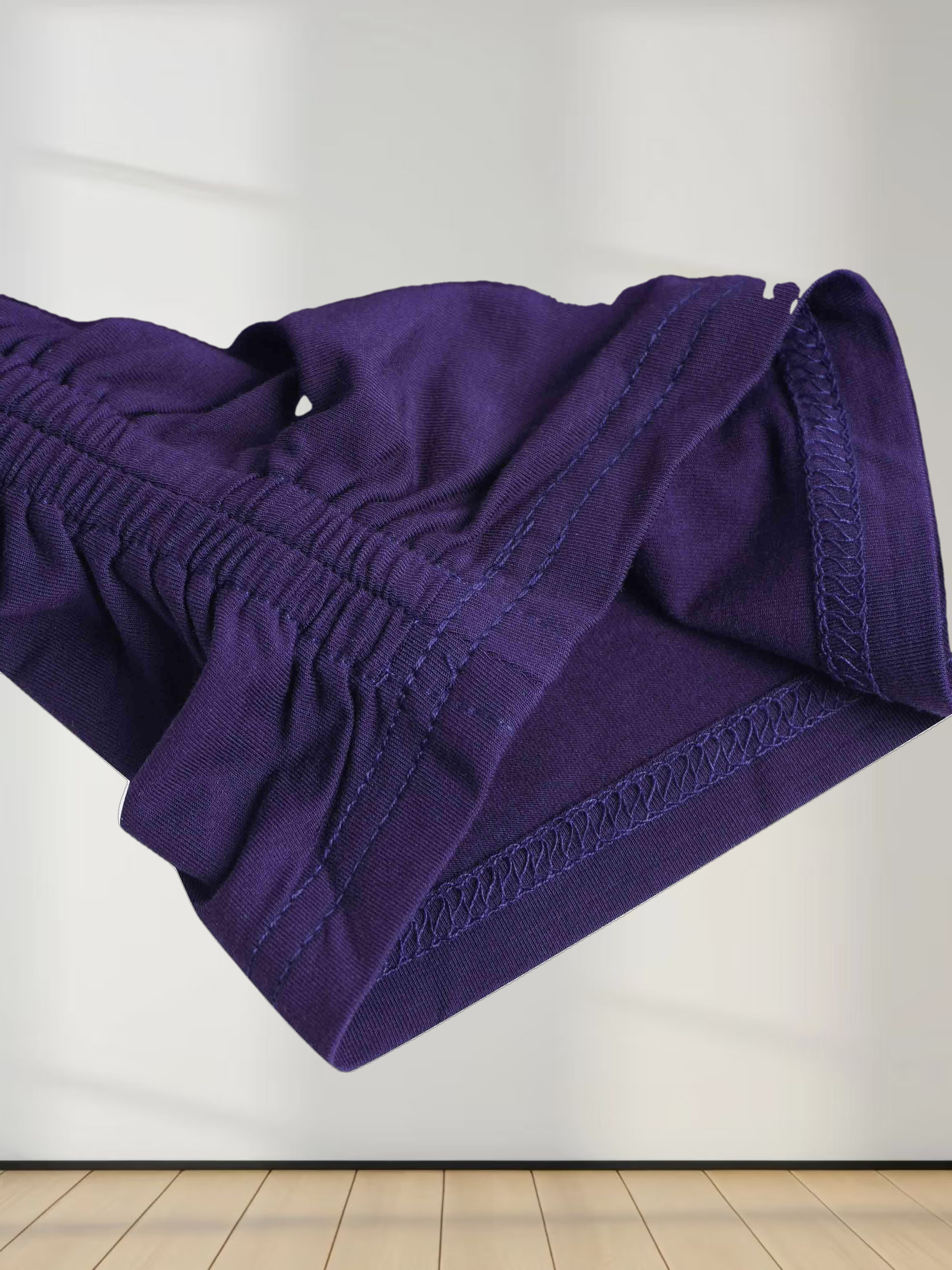 SIDE ELASTIC TEE-NAVY