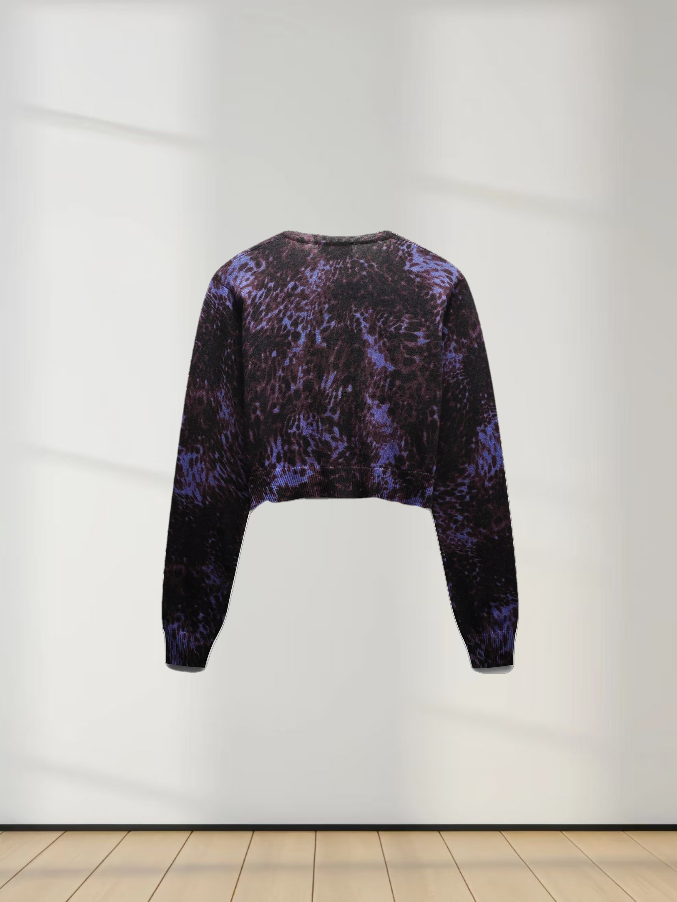 Printed Cardigan-Purple Pebbles