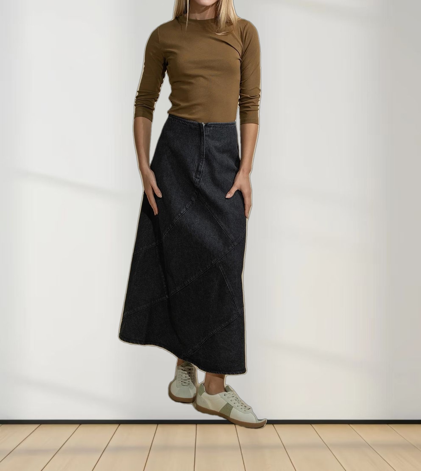 CLASSIC TEE 3Q-BROWN