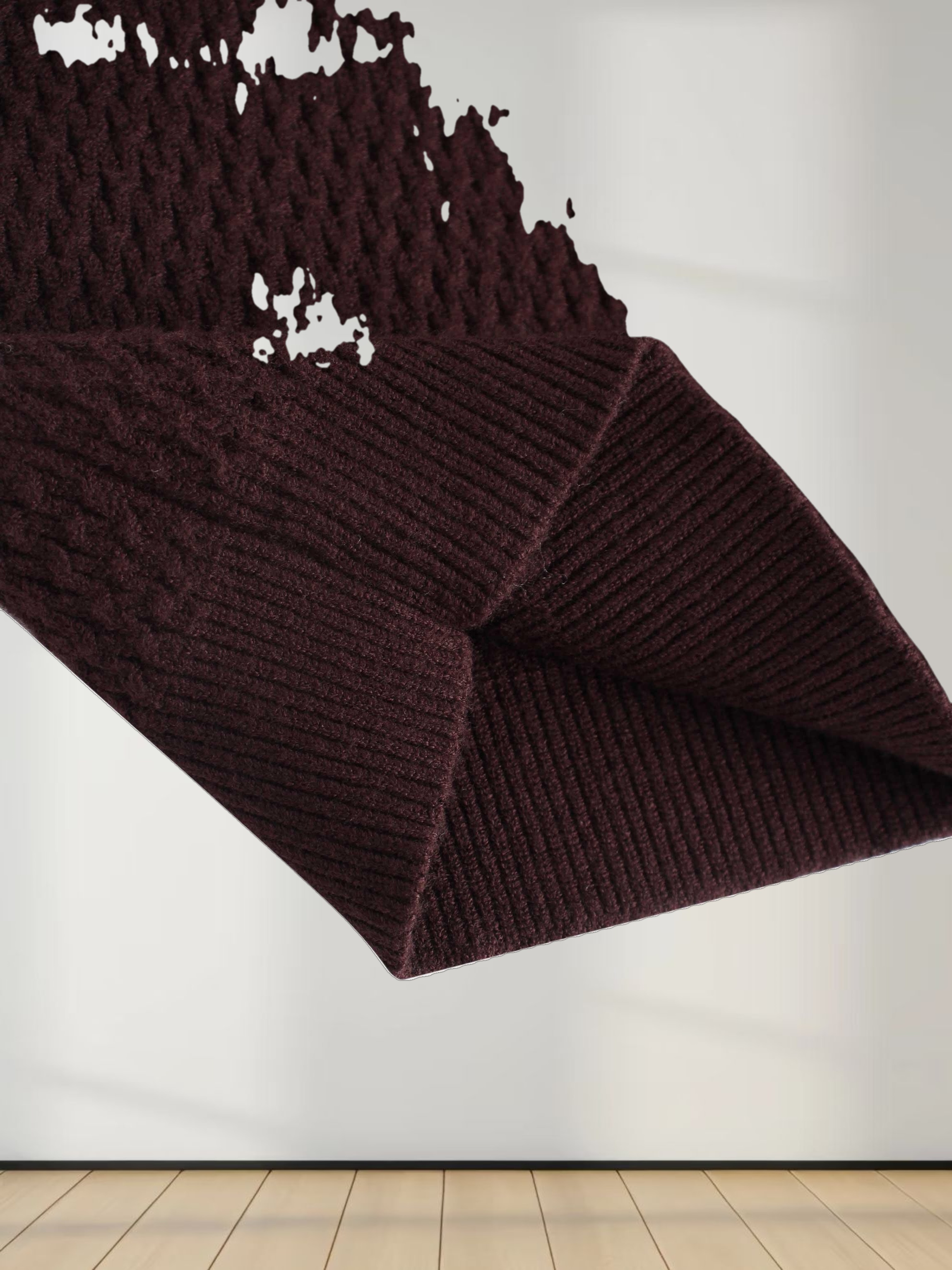 Textured Crew Cardigan-Chocolate Brown