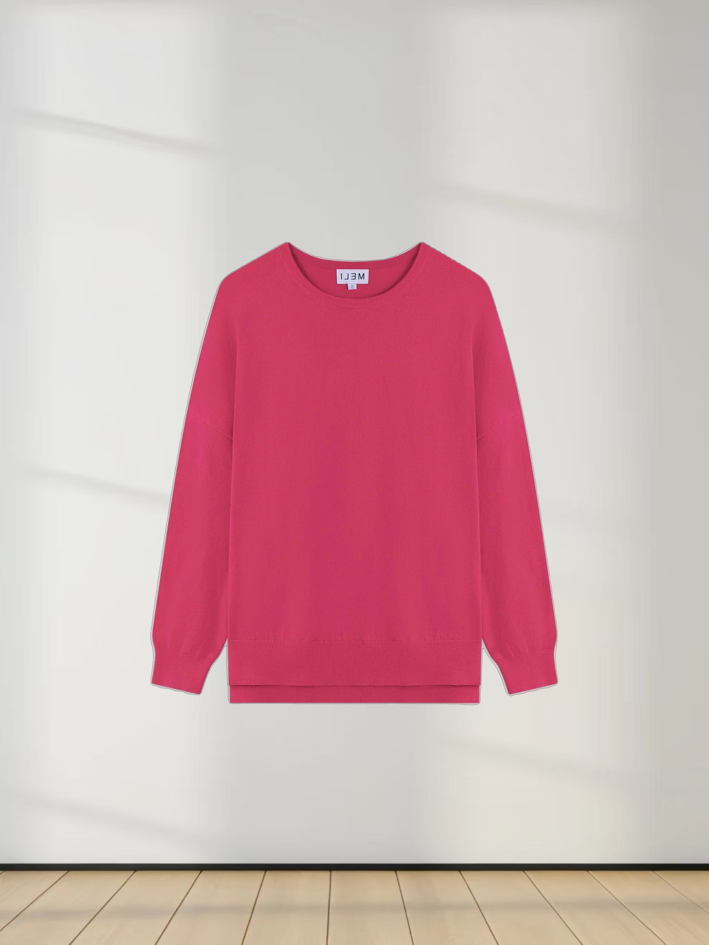 Oversized Lightweight Sweater-Pink