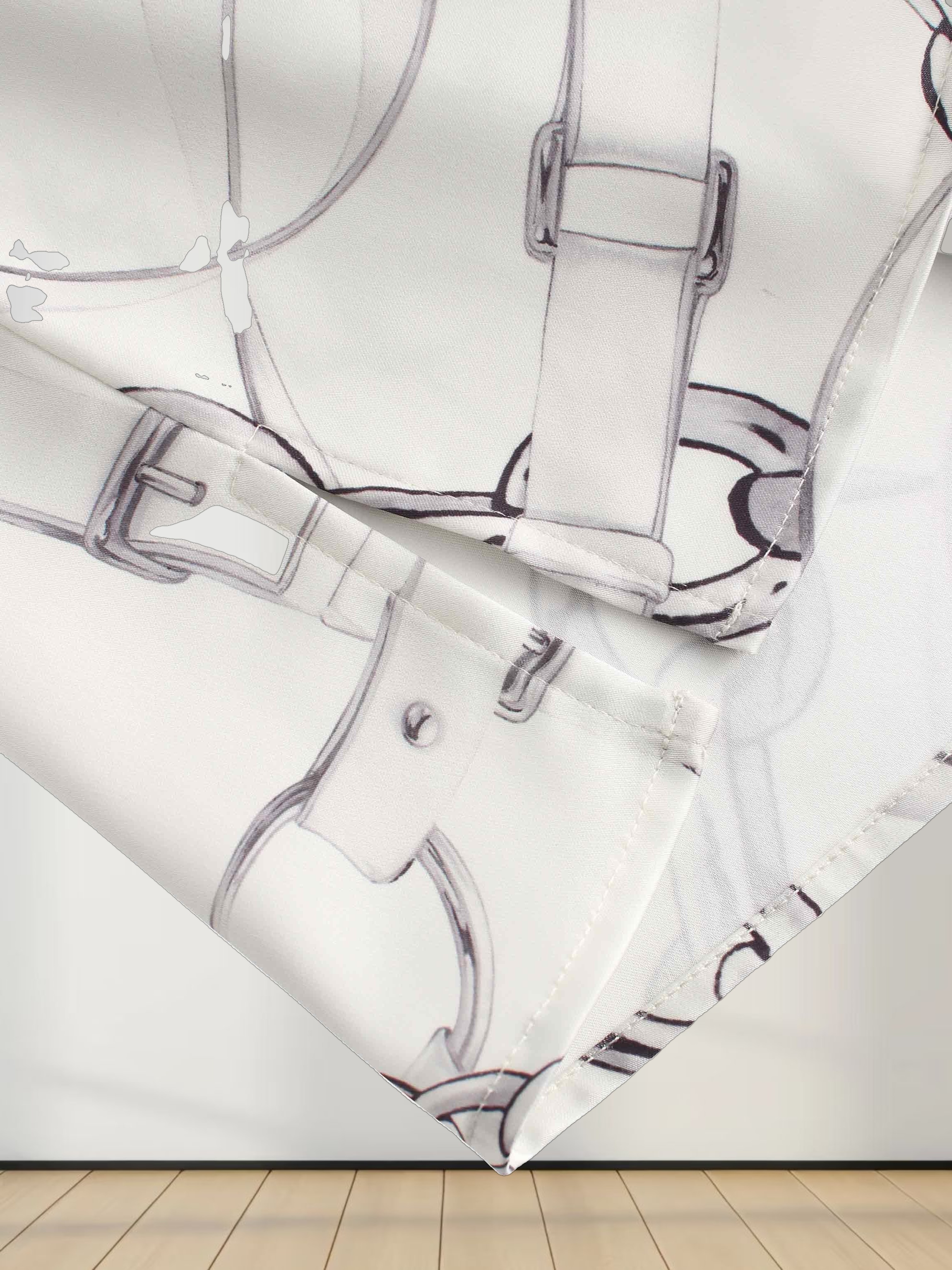 Faux Satin Crop Swing Top-Chains