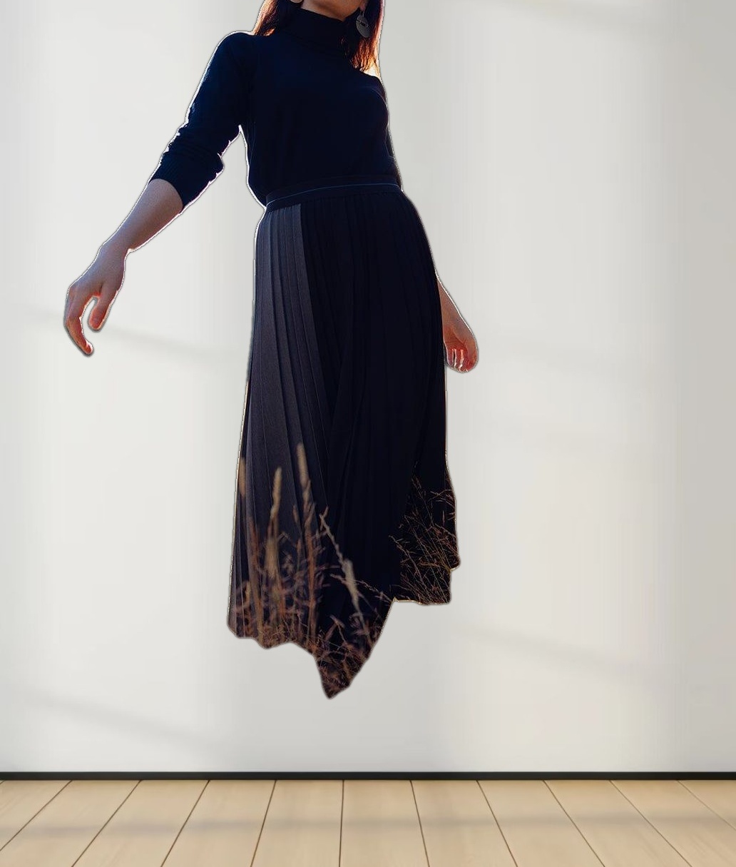 Sequin Trim Sweater-Black