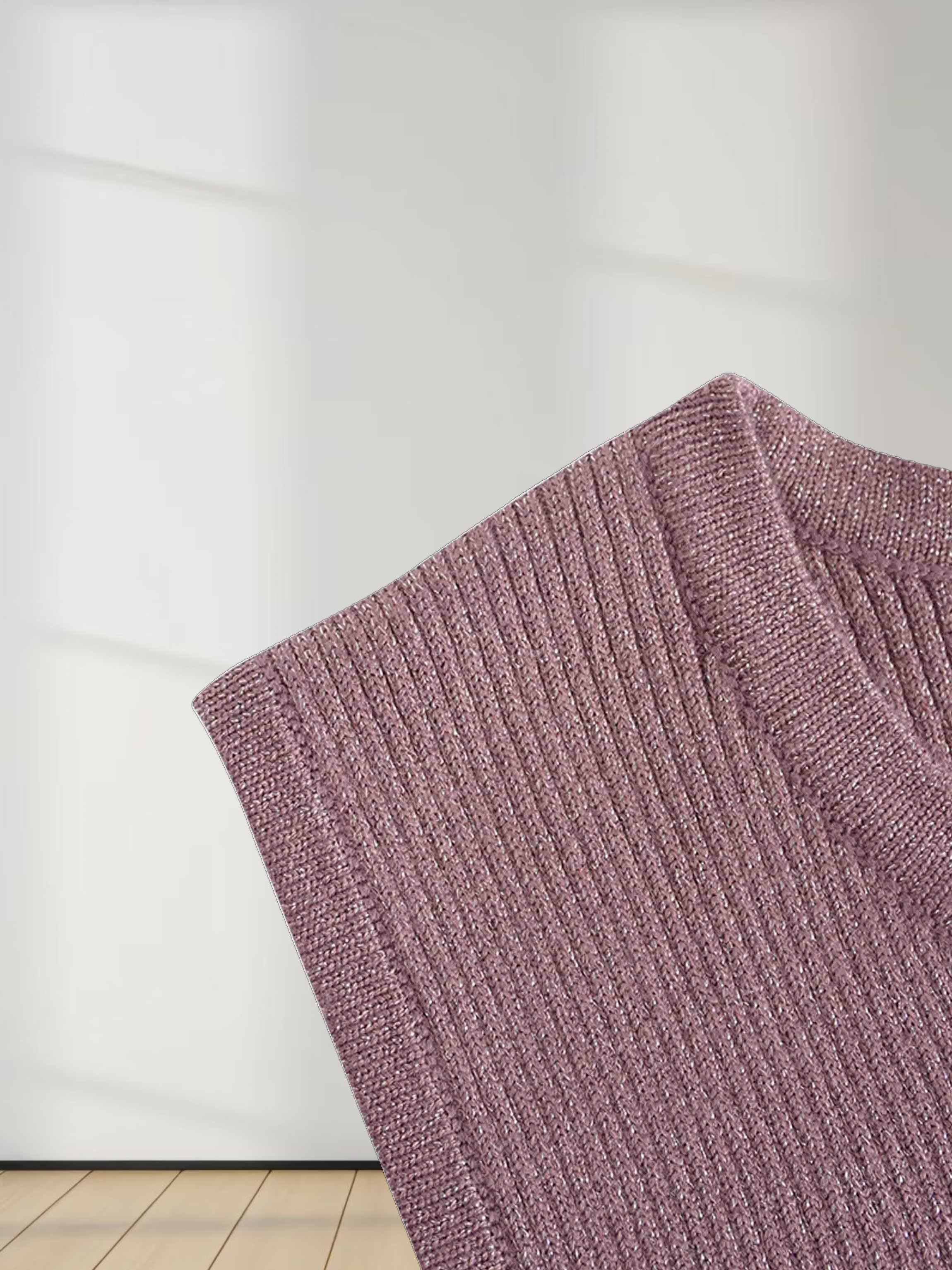 Lurex Sleeveless Sweater-Mauve