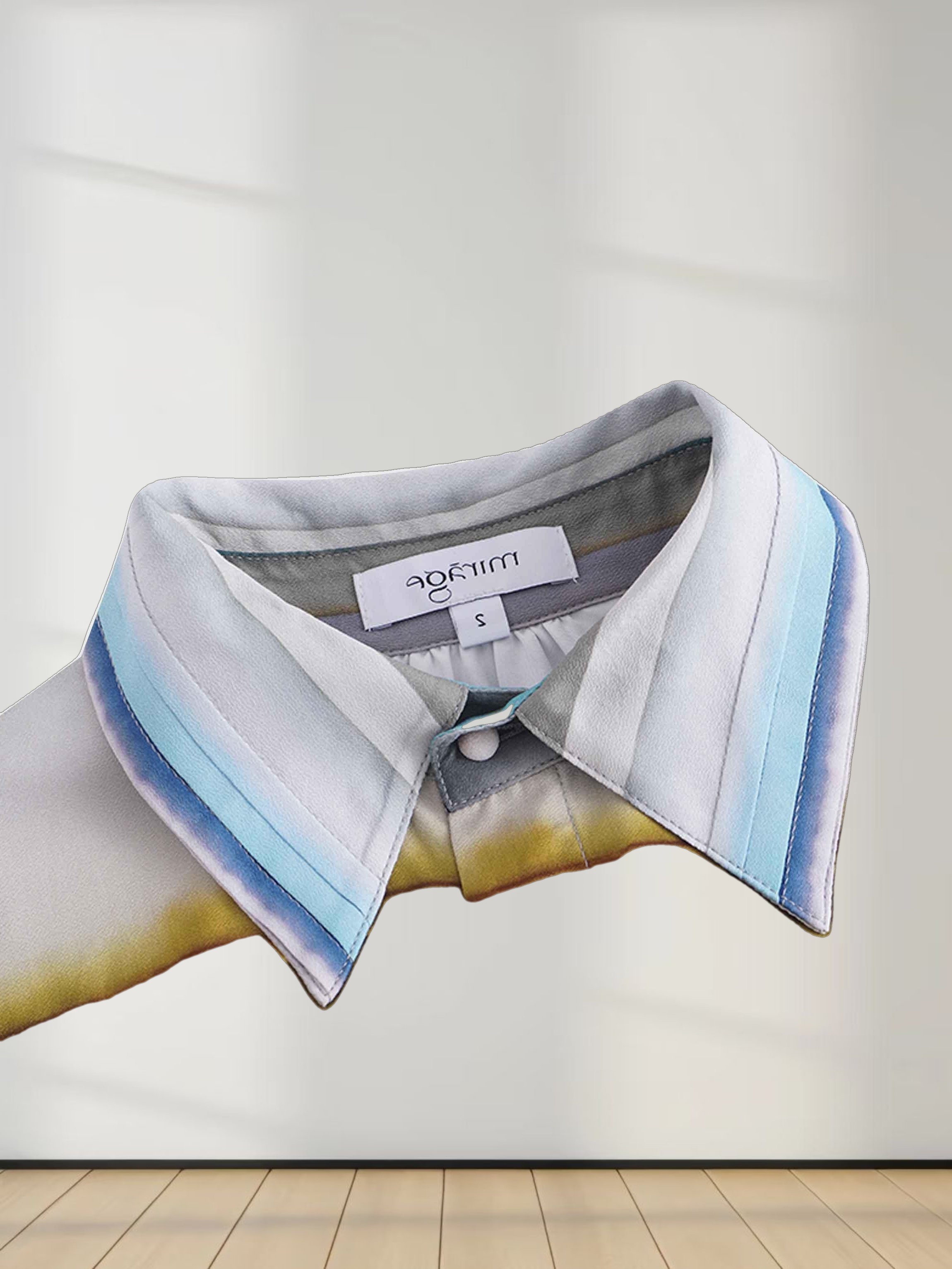 Pleated Tiered Maxi Dress-Striped Ombre