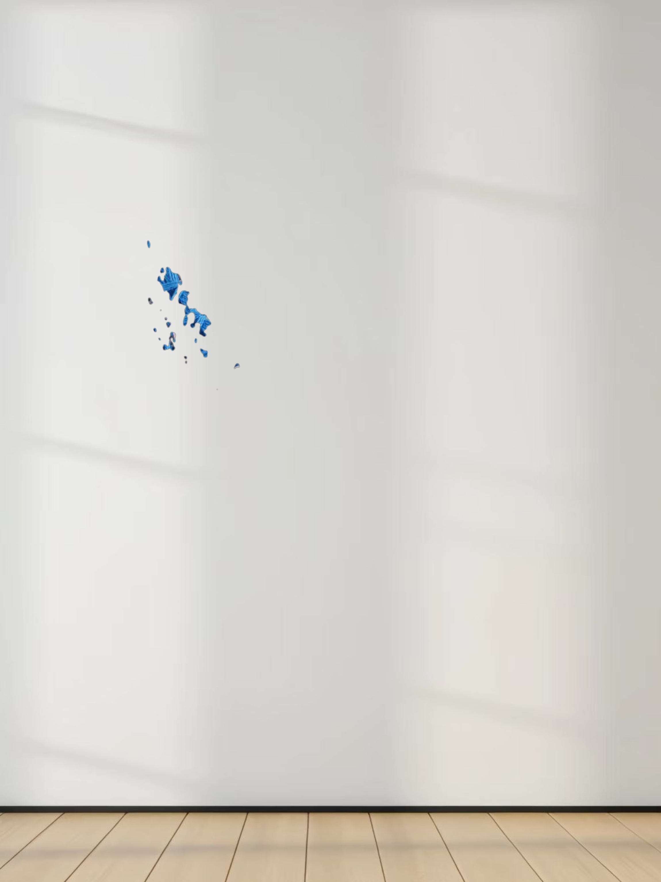 Wave Design Crew Neck Sweater-Tan/Blue