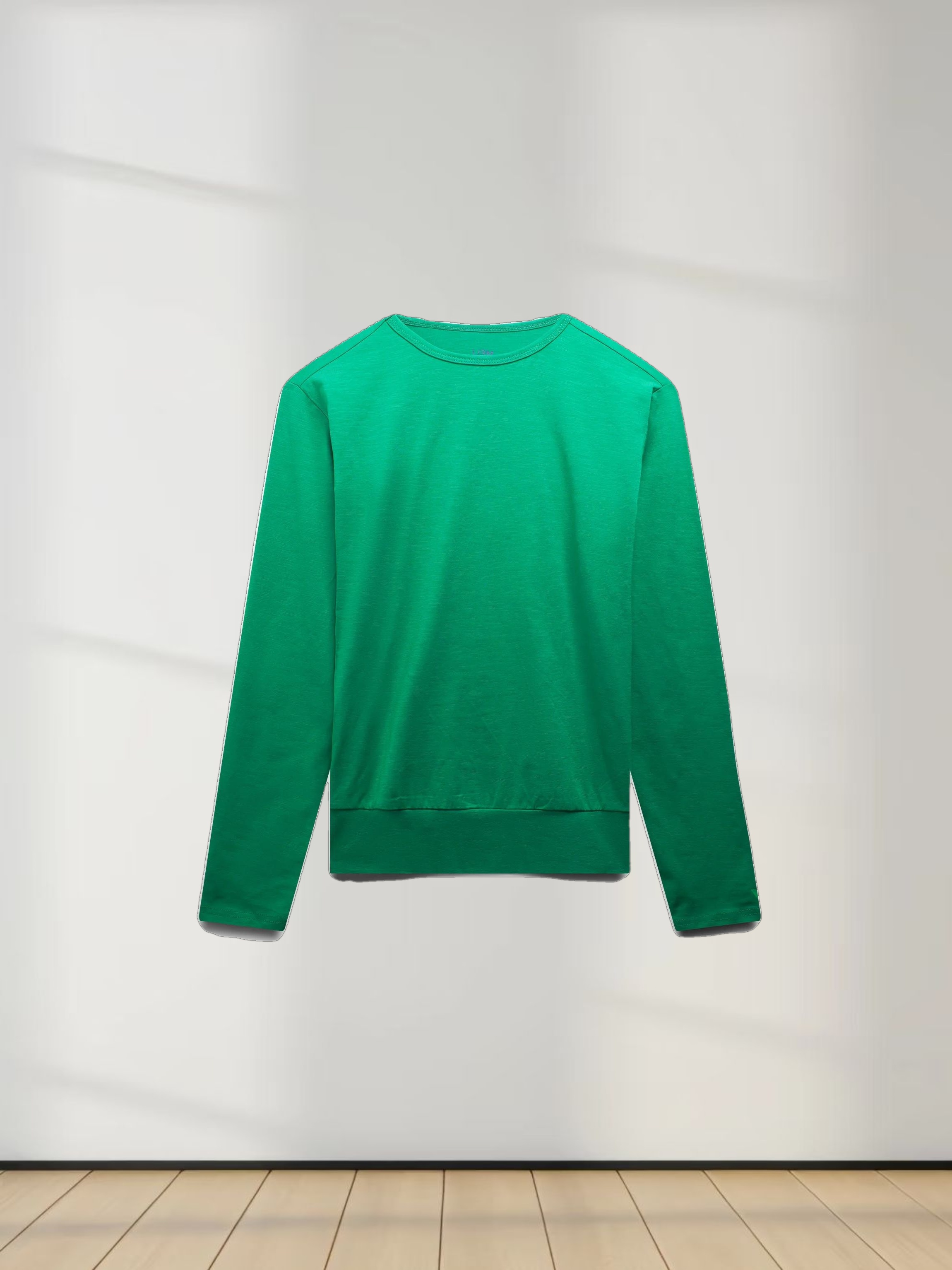 Crew Bomber Tee-Kelly Green