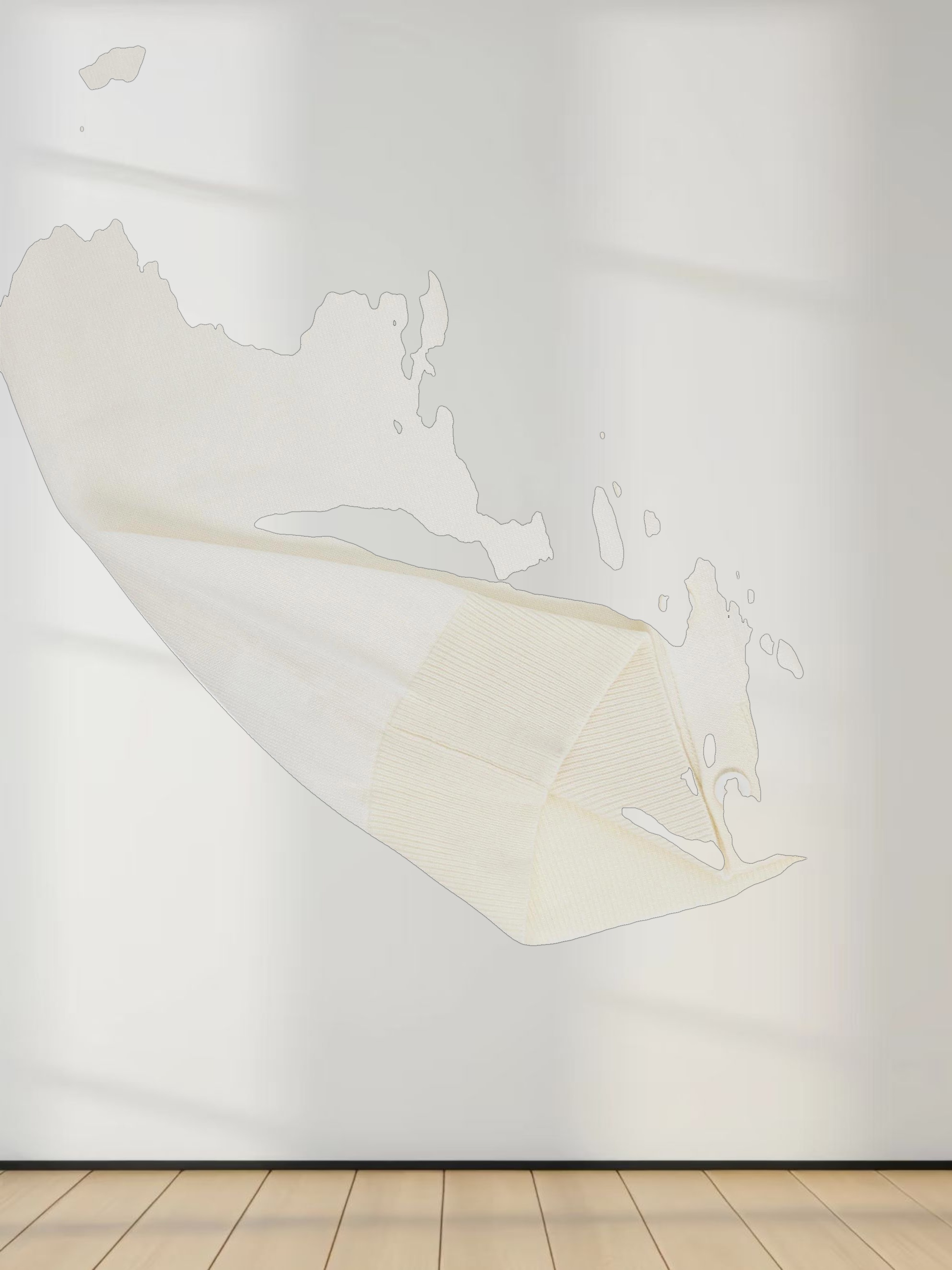 Wool Blend Collared Cardigan-Ivory