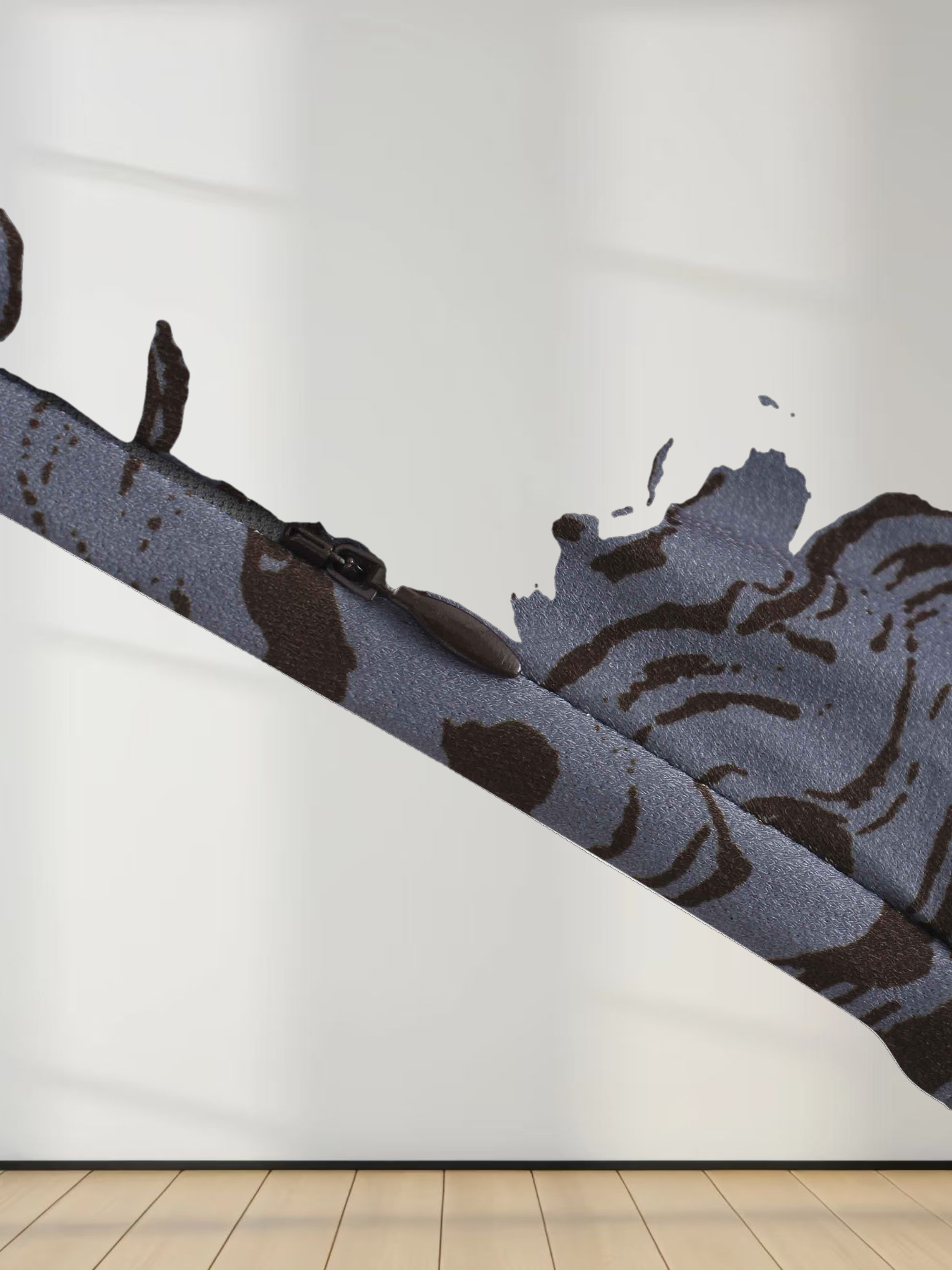 Pleat Bottom Stretch Maxi Dress-Grey/Brown