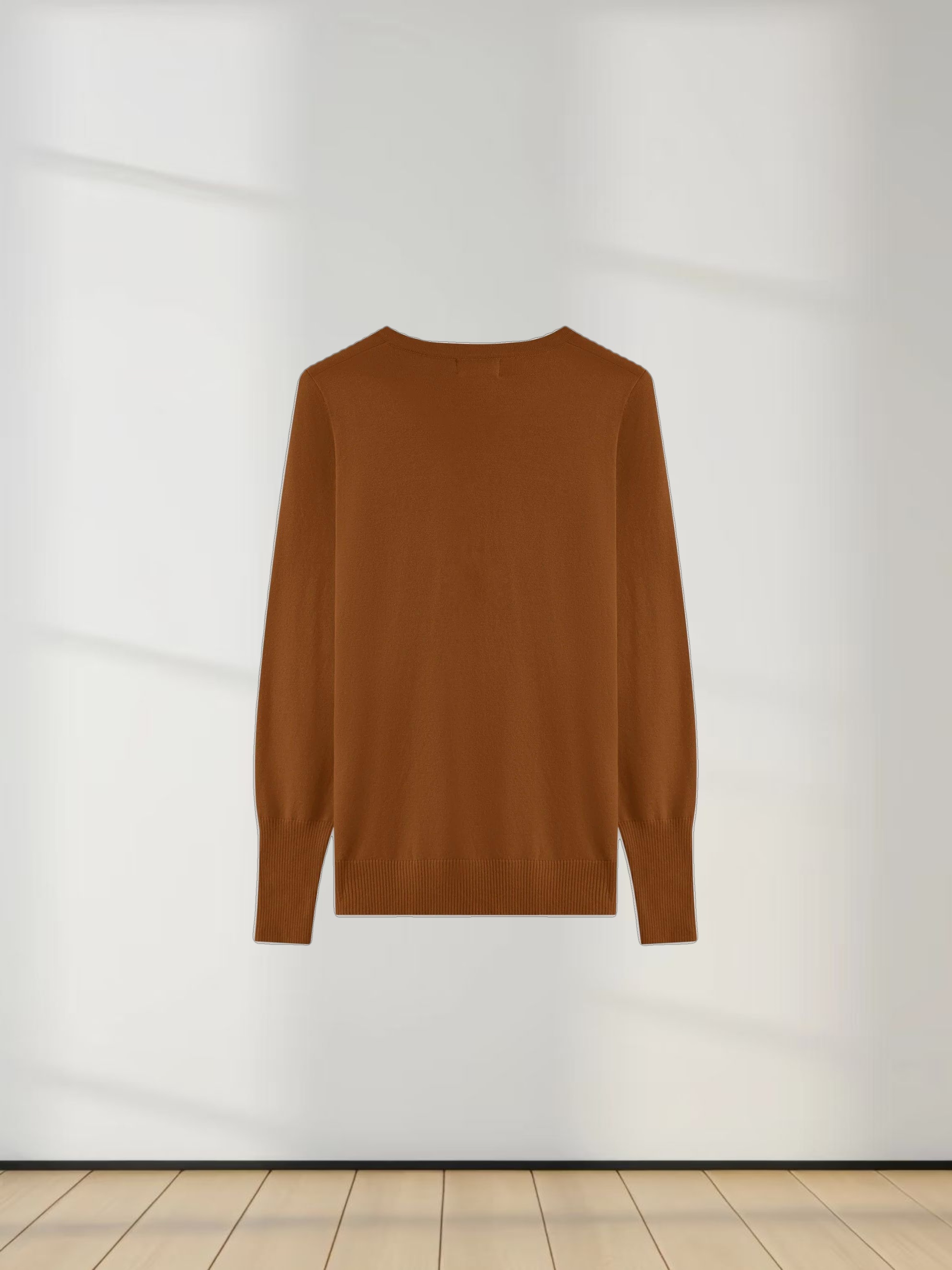Basic Crew Sweater LS-Brown