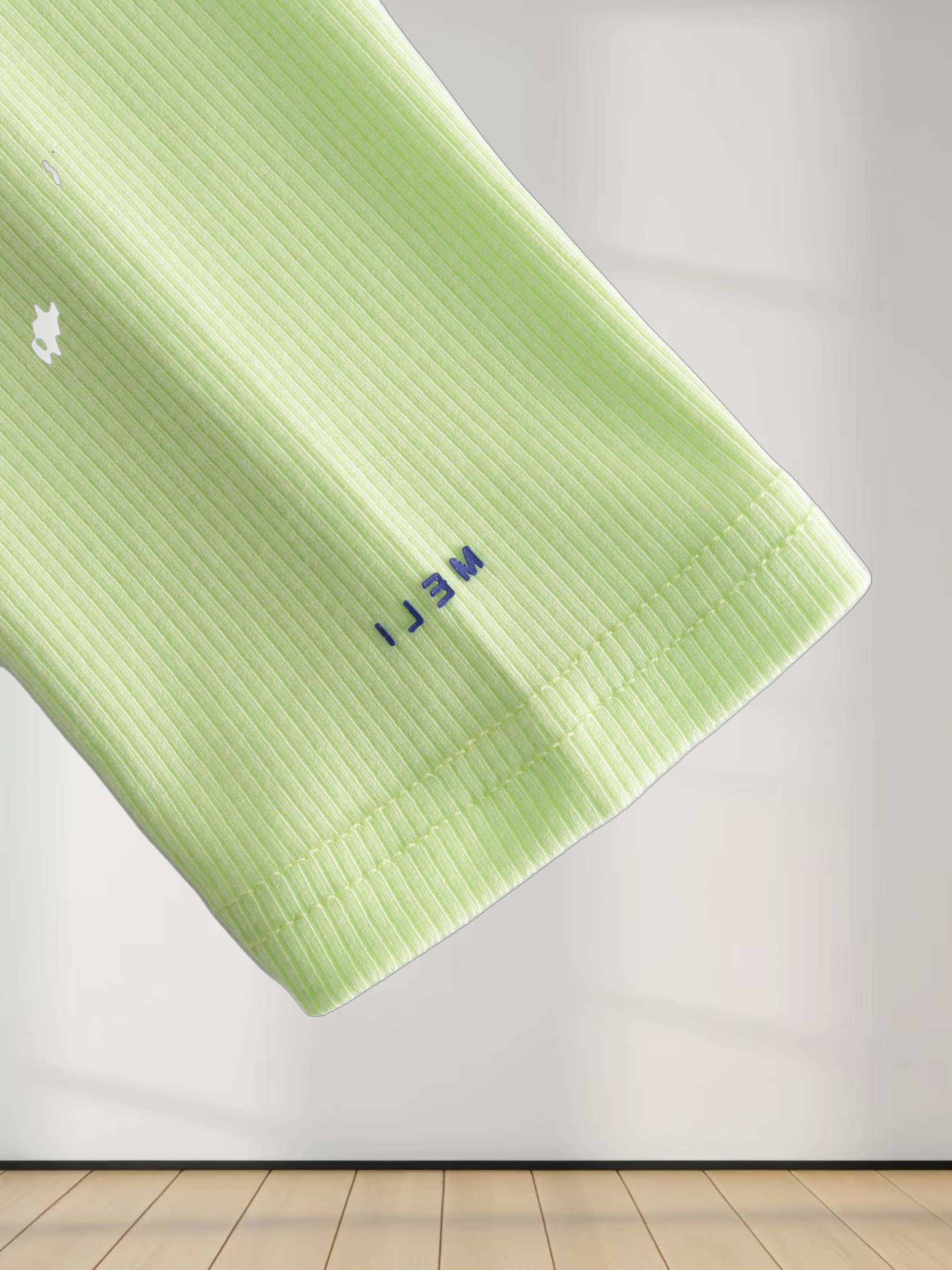 Crew Ribbed Dolman-Neon Green