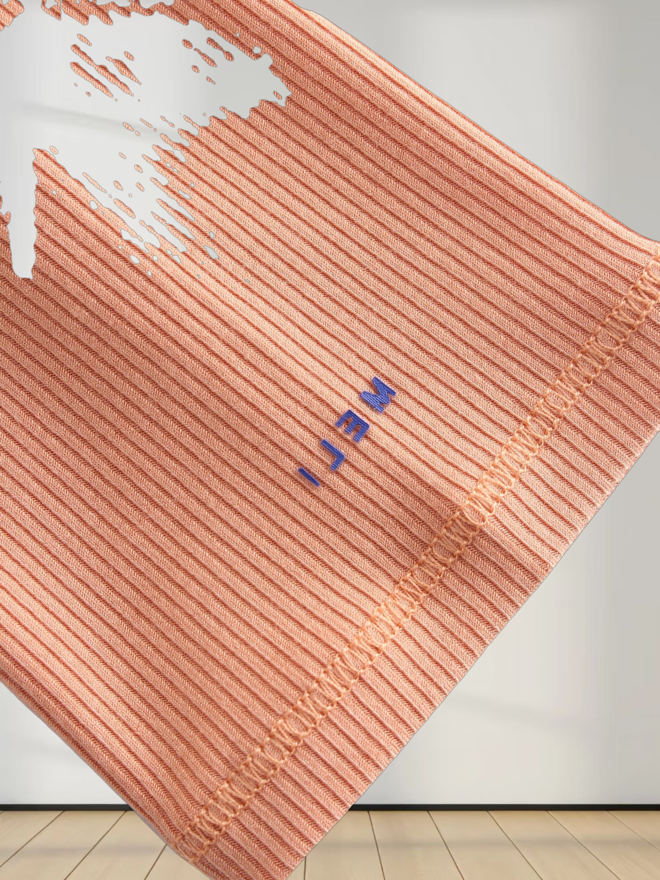 Ribbed Swing Tee-Peach