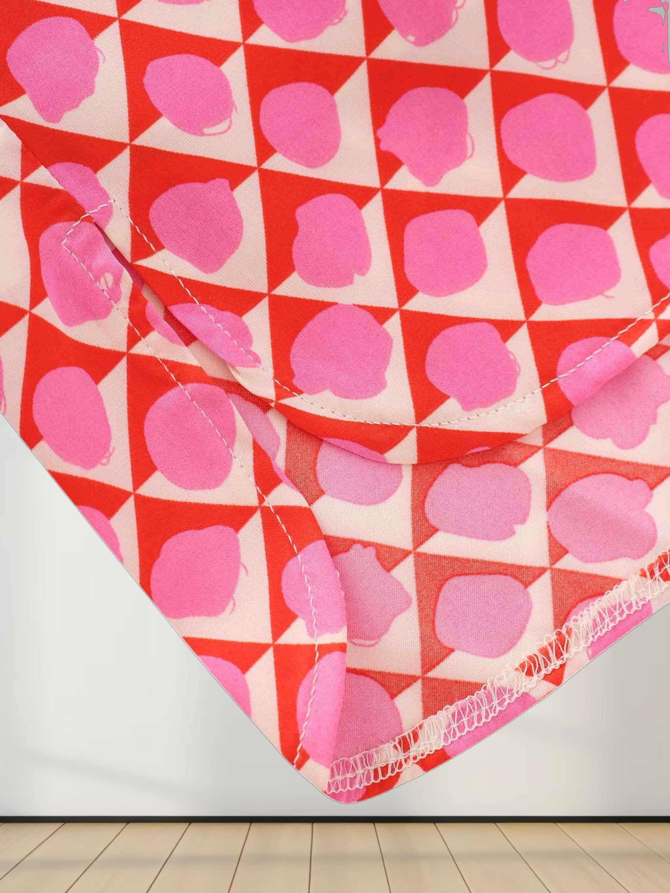 Long Shirtdress-Geo Pink