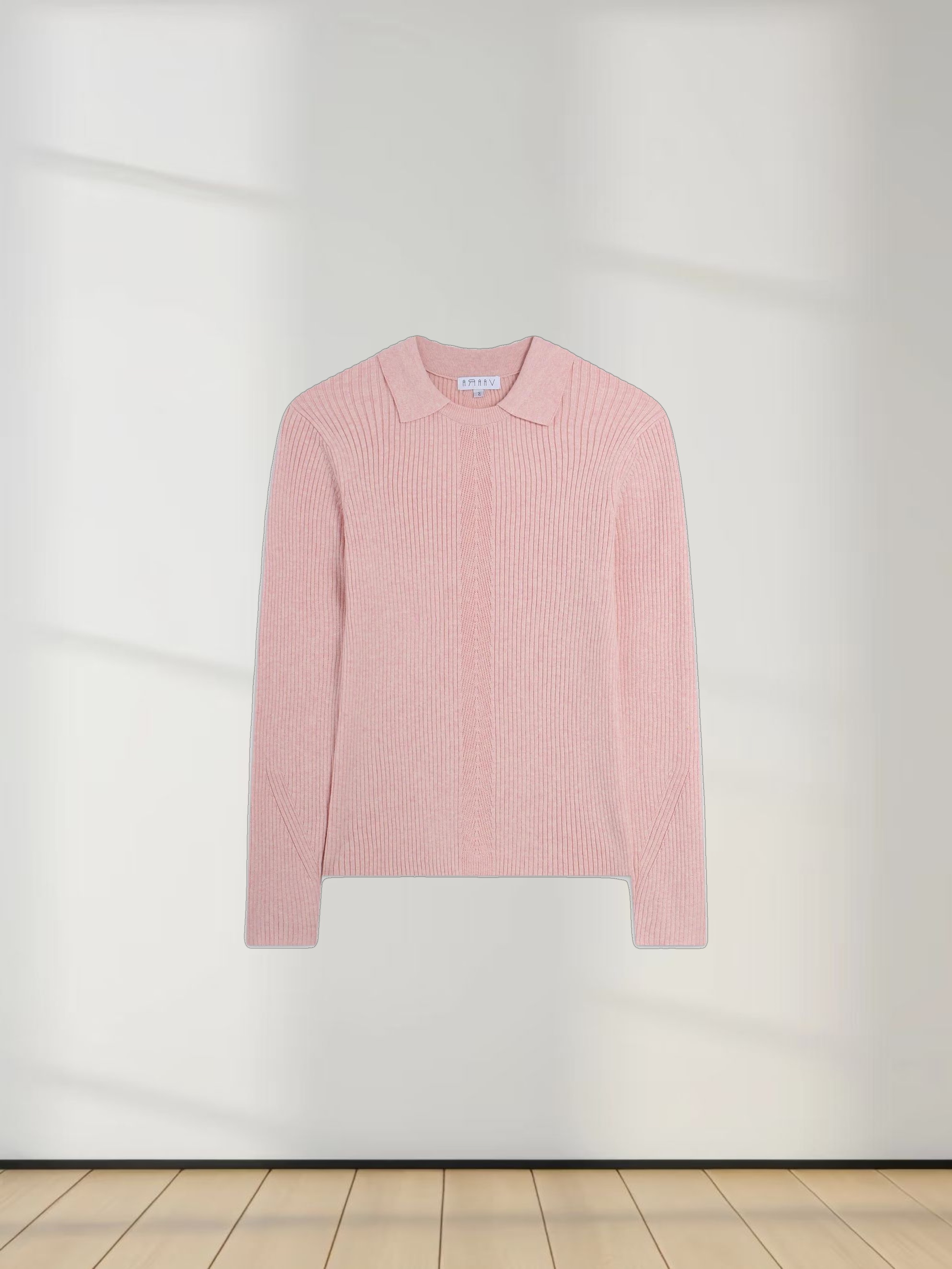 Center Design Sweater-Heathered Pink