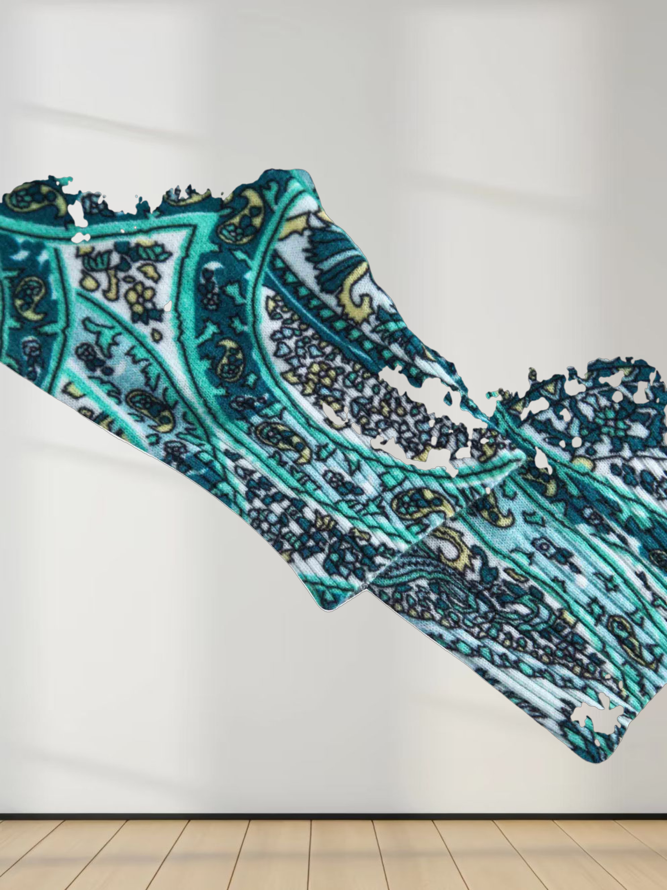 Printed Sweater-Green Paisley