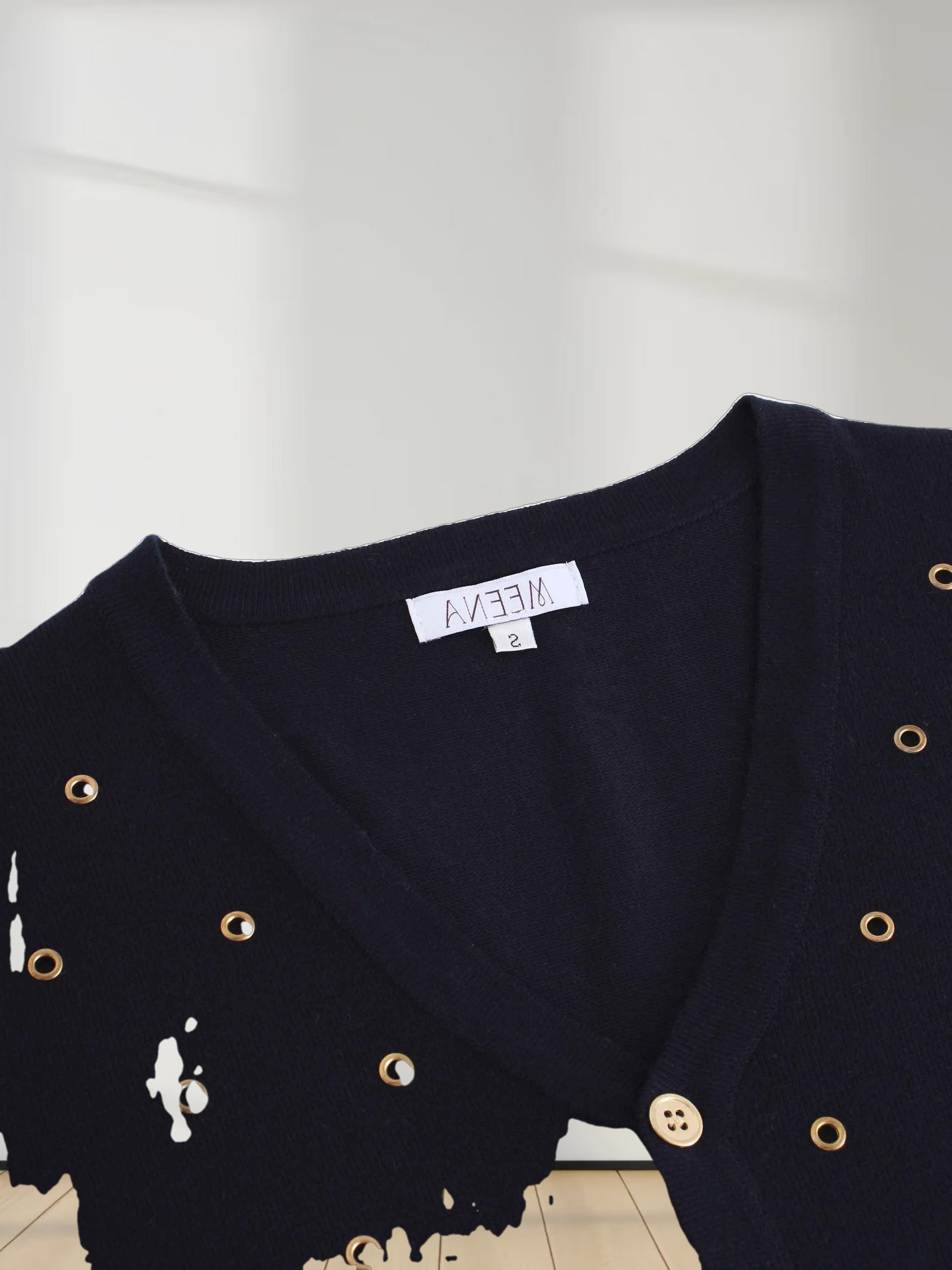 Grommet Cardigan-Navy