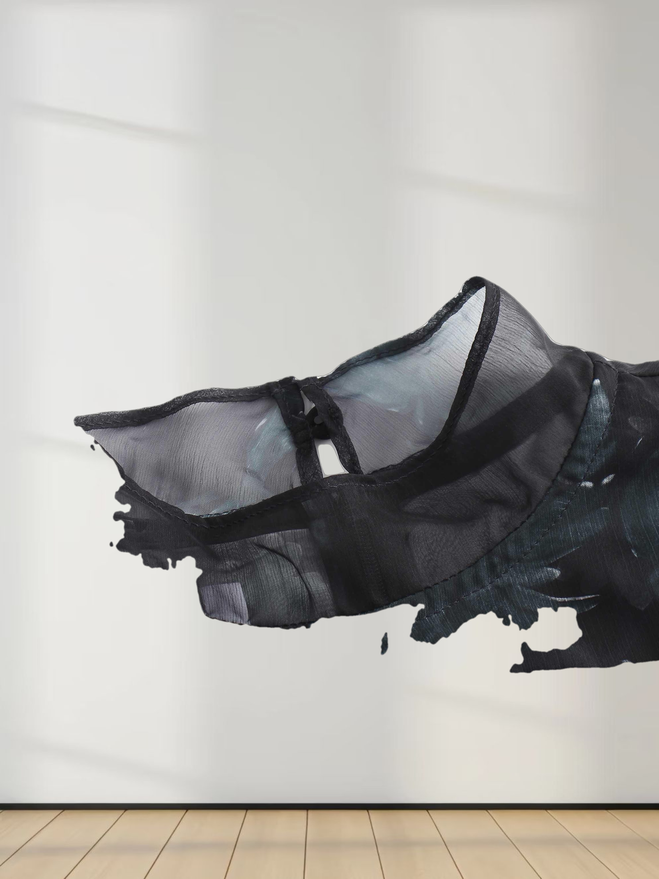 Asymmetrical Bottom Belted Dress-Green Floral