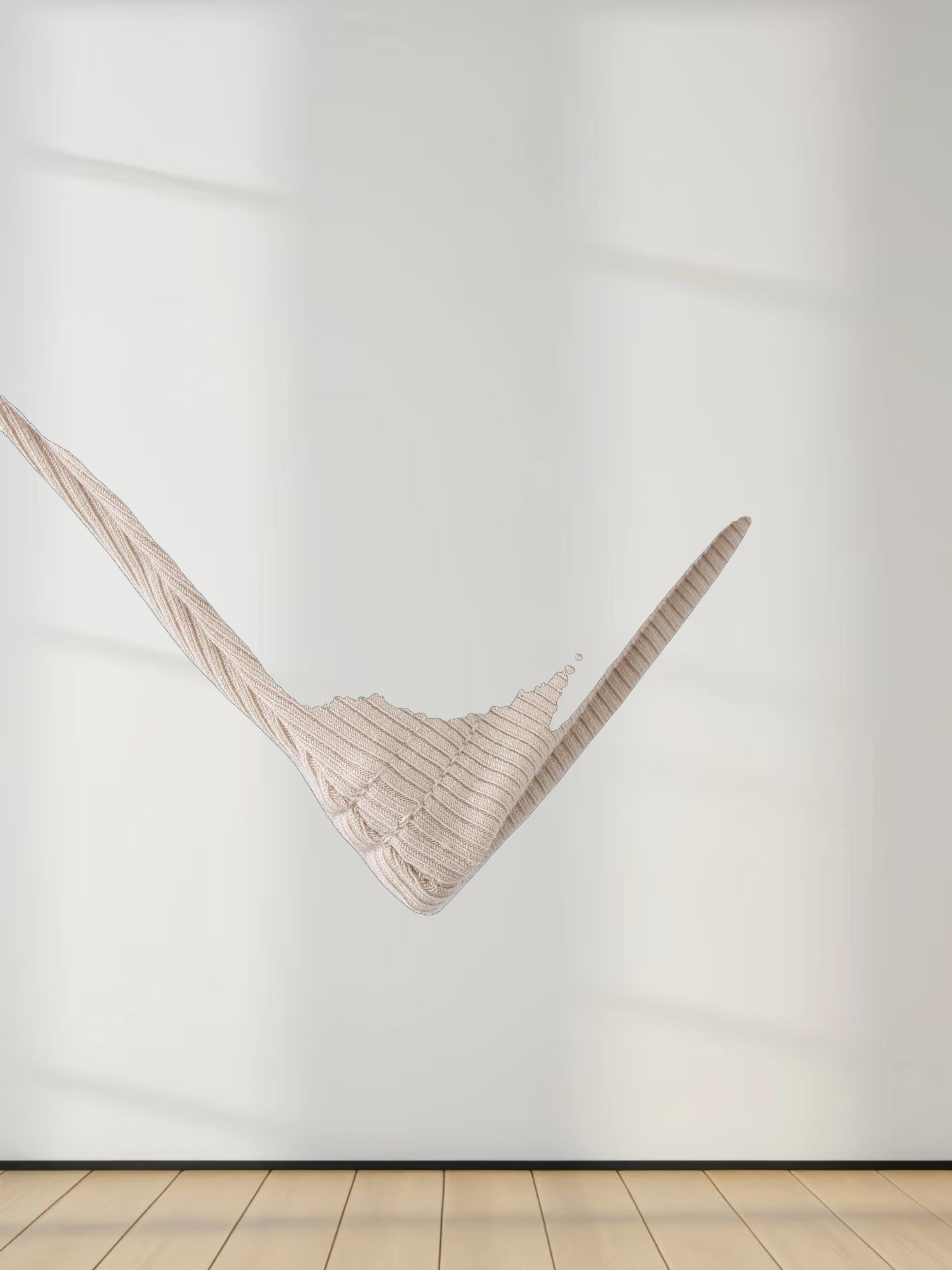 High V Ribbed Tee LS-Sand