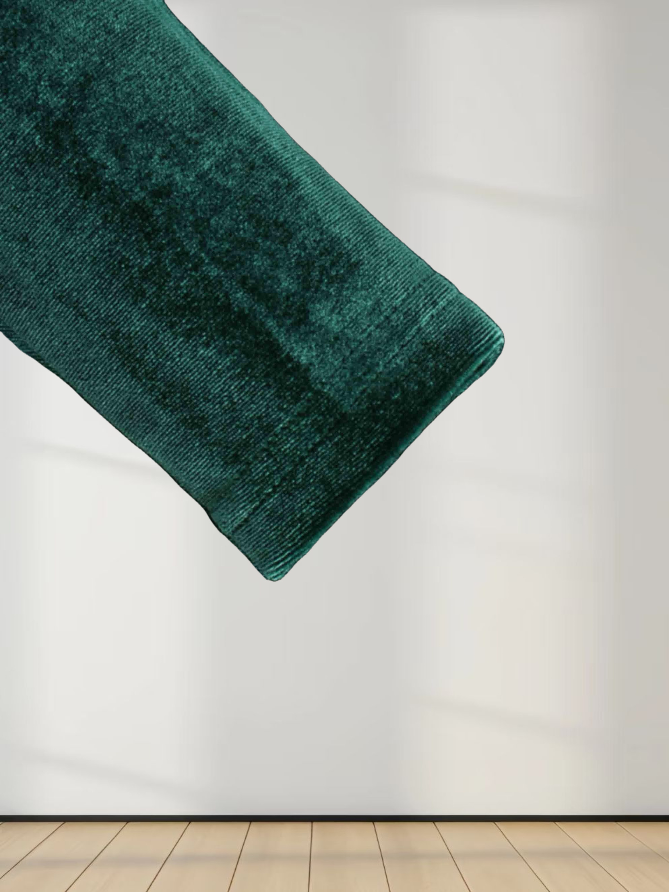 Velour Mock Neck Turtleneck-Emerald Green