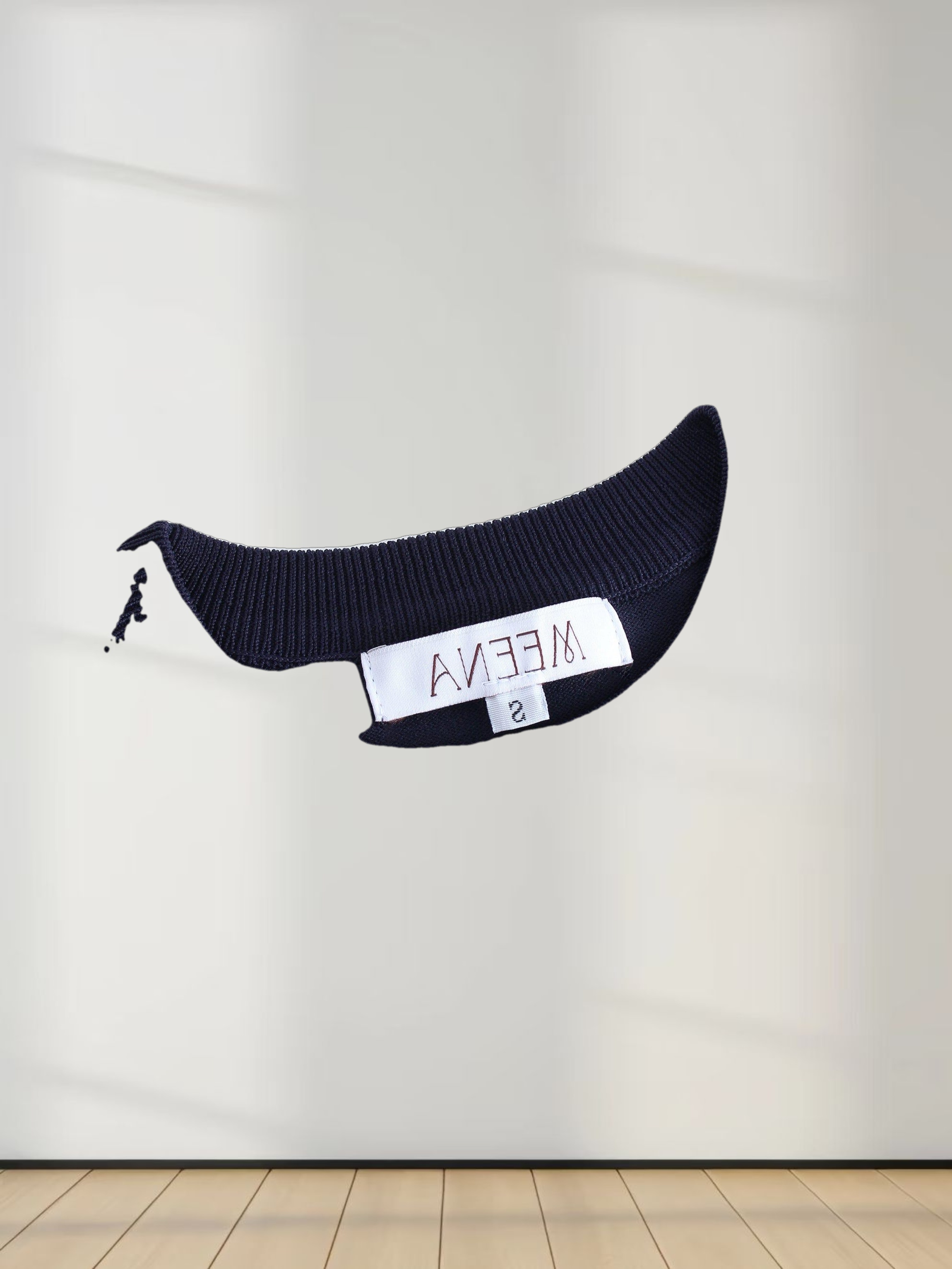 RIBBED WAISTED SWEATER-NAVY