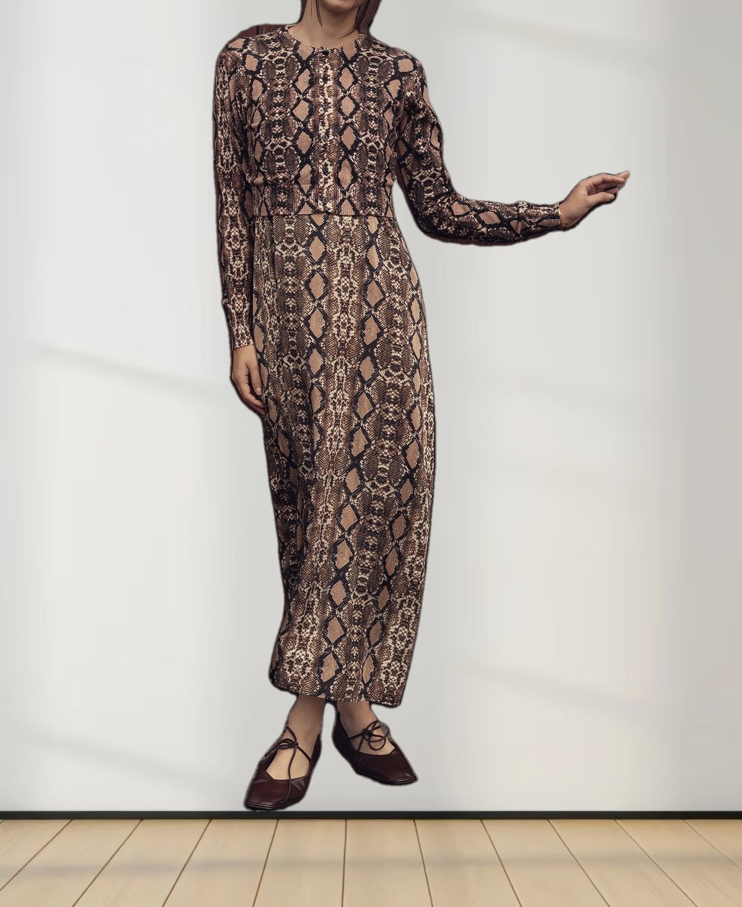 Printed Cardigan-Snakeskin