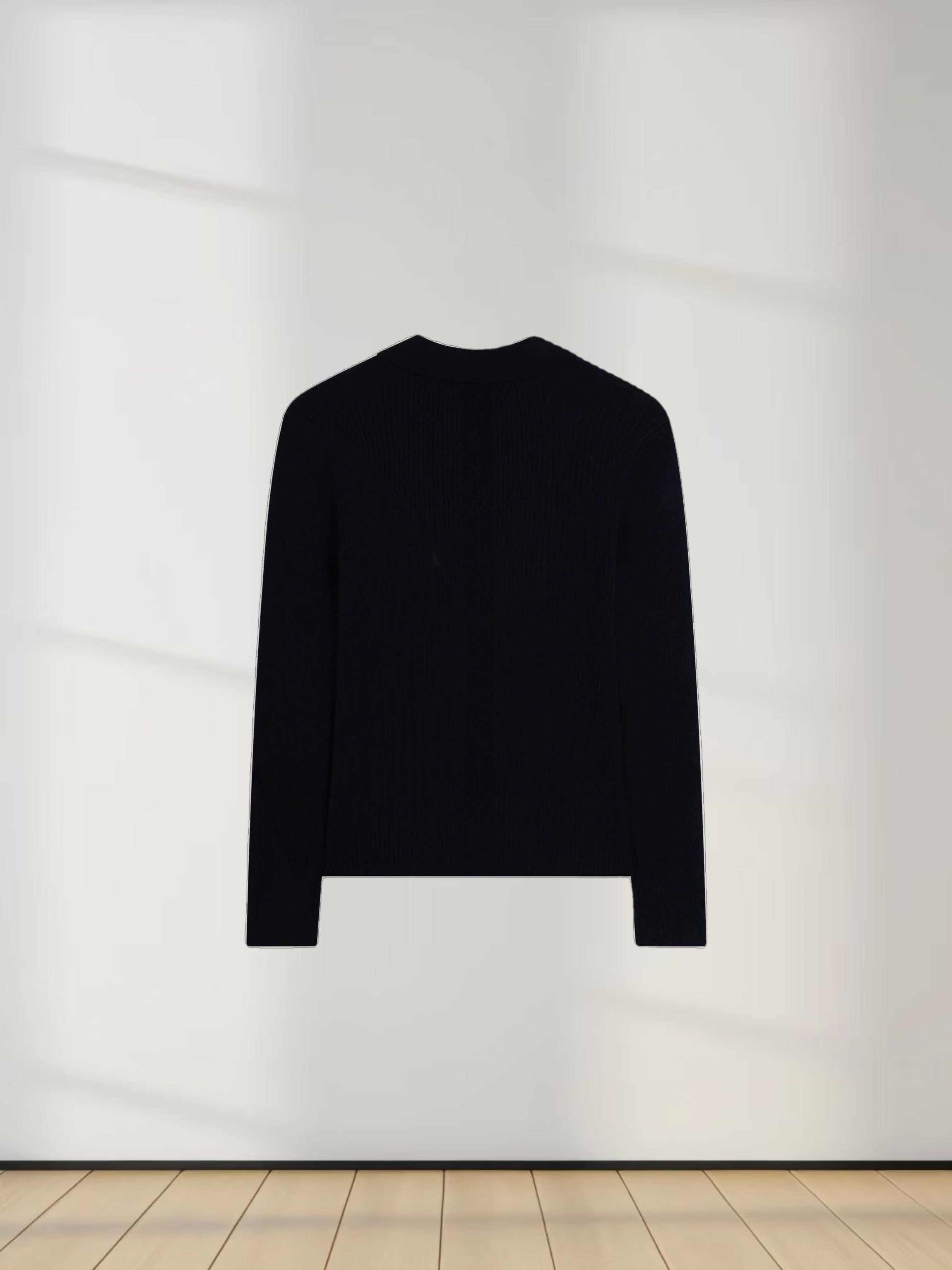 Center Design Sweater-Navy