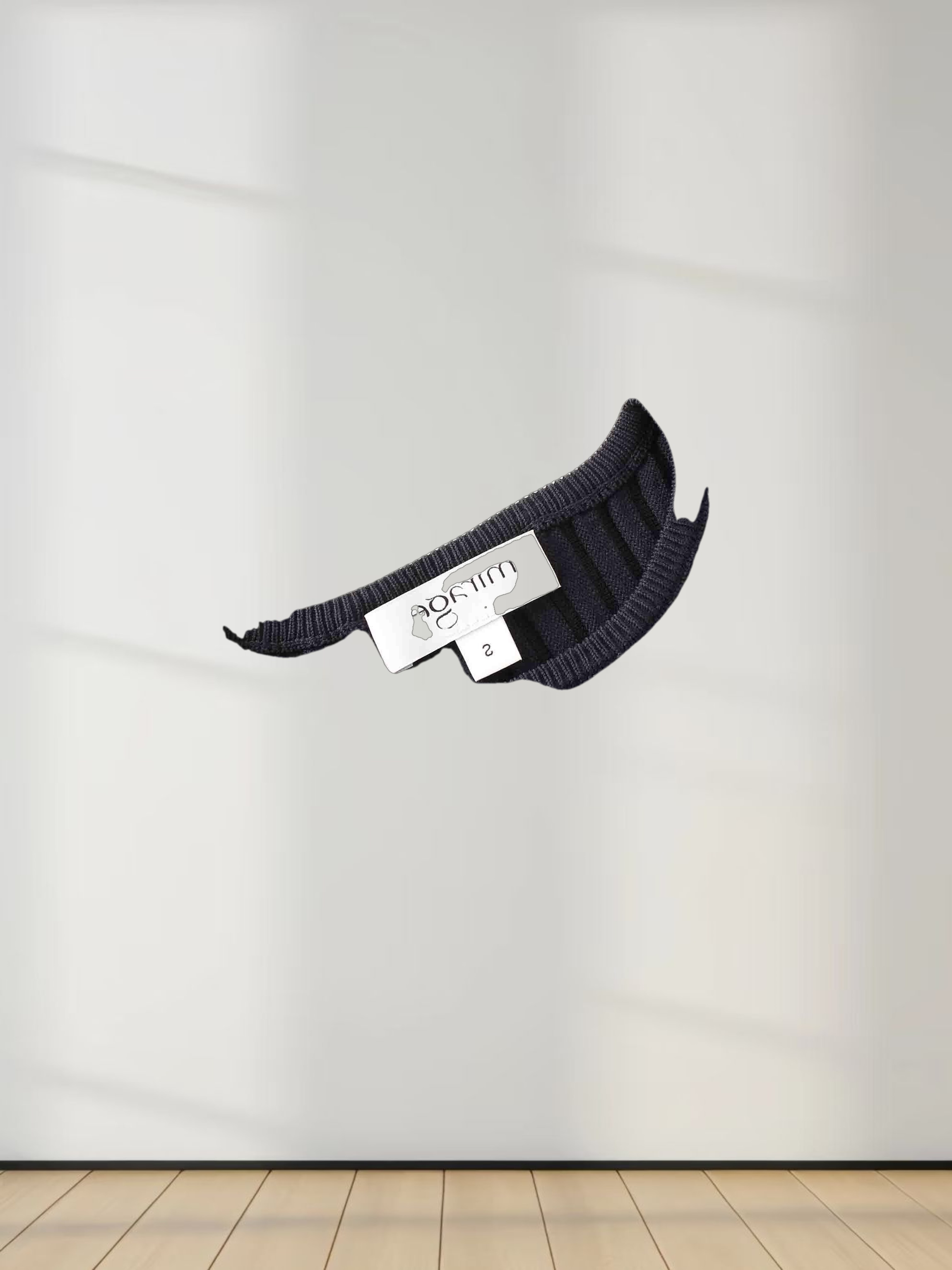 Balloon Sleeve Sweater-Navy/Heather