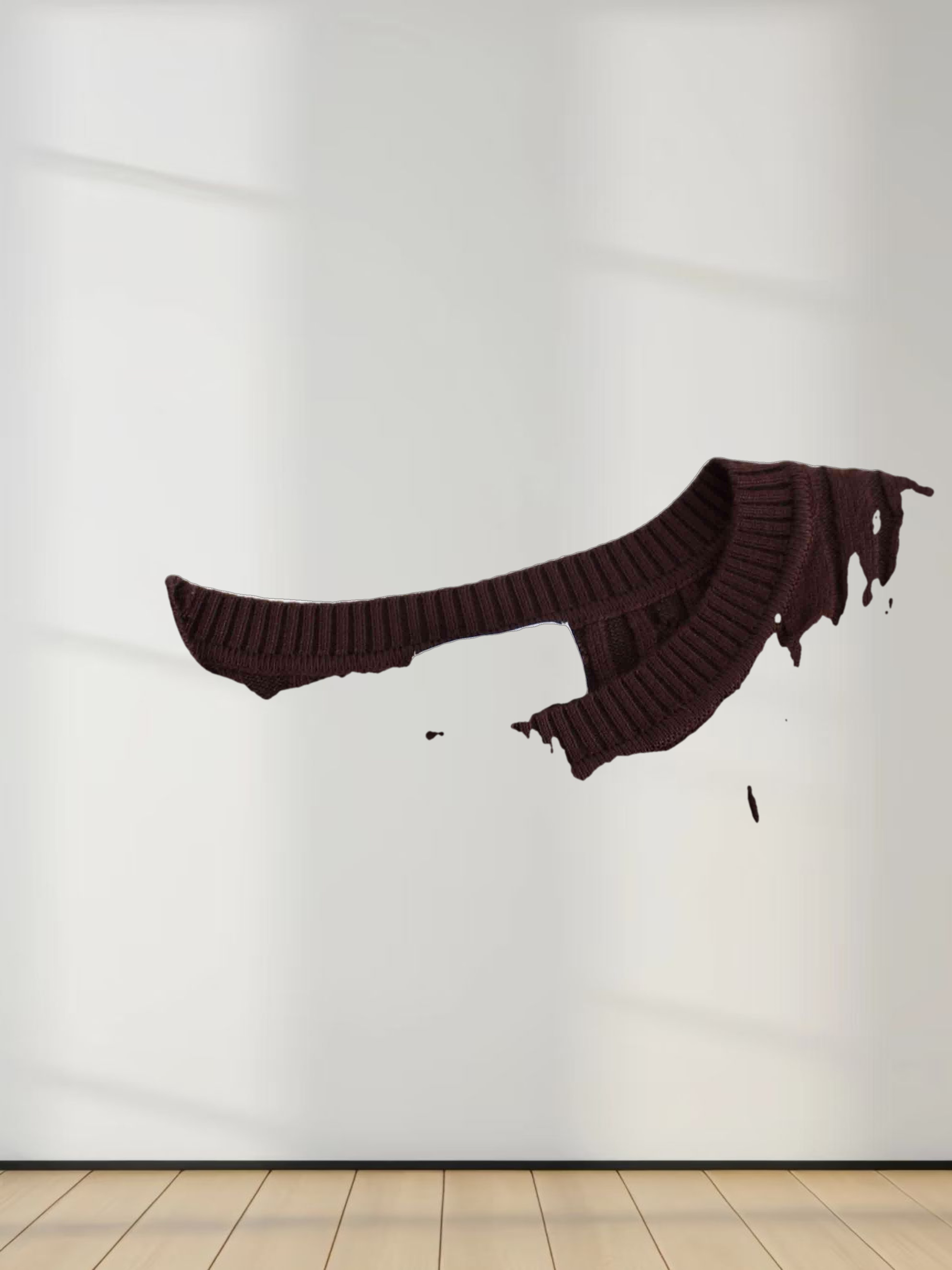 Knit Cable Sweater-Brown