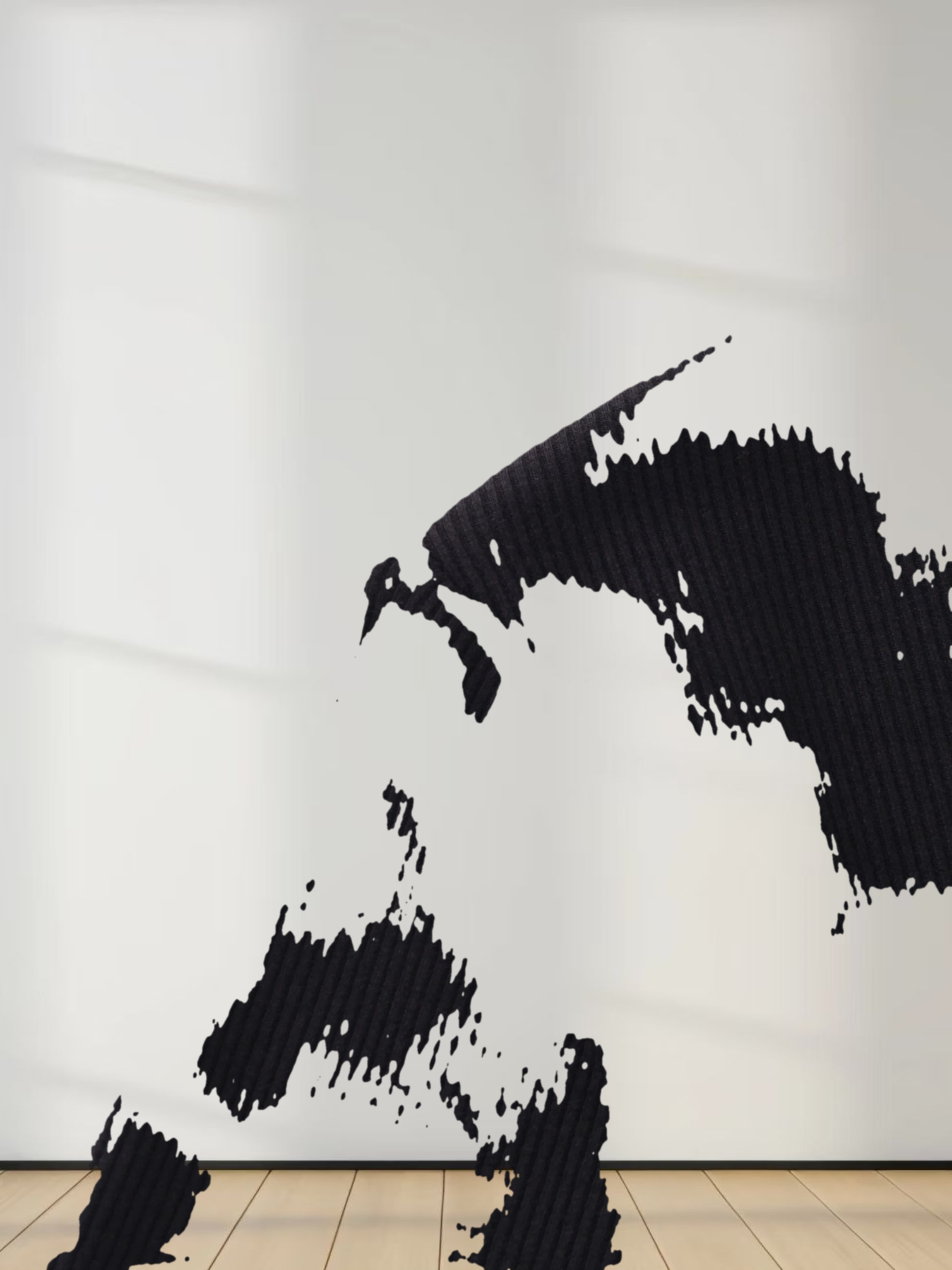 RIBBED HIGH V- LS-BLACK