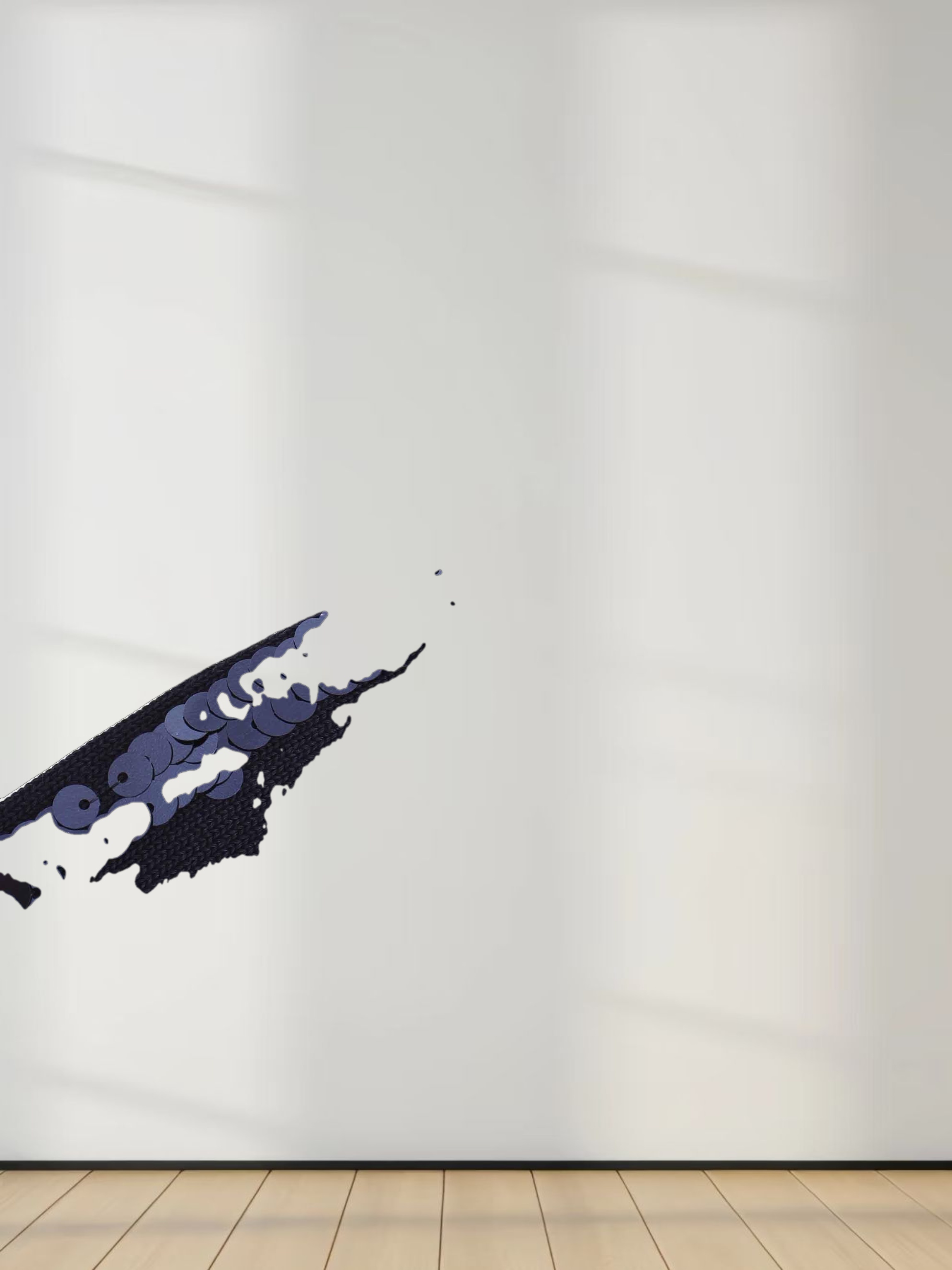 Sequin Trim Sweater-Navy