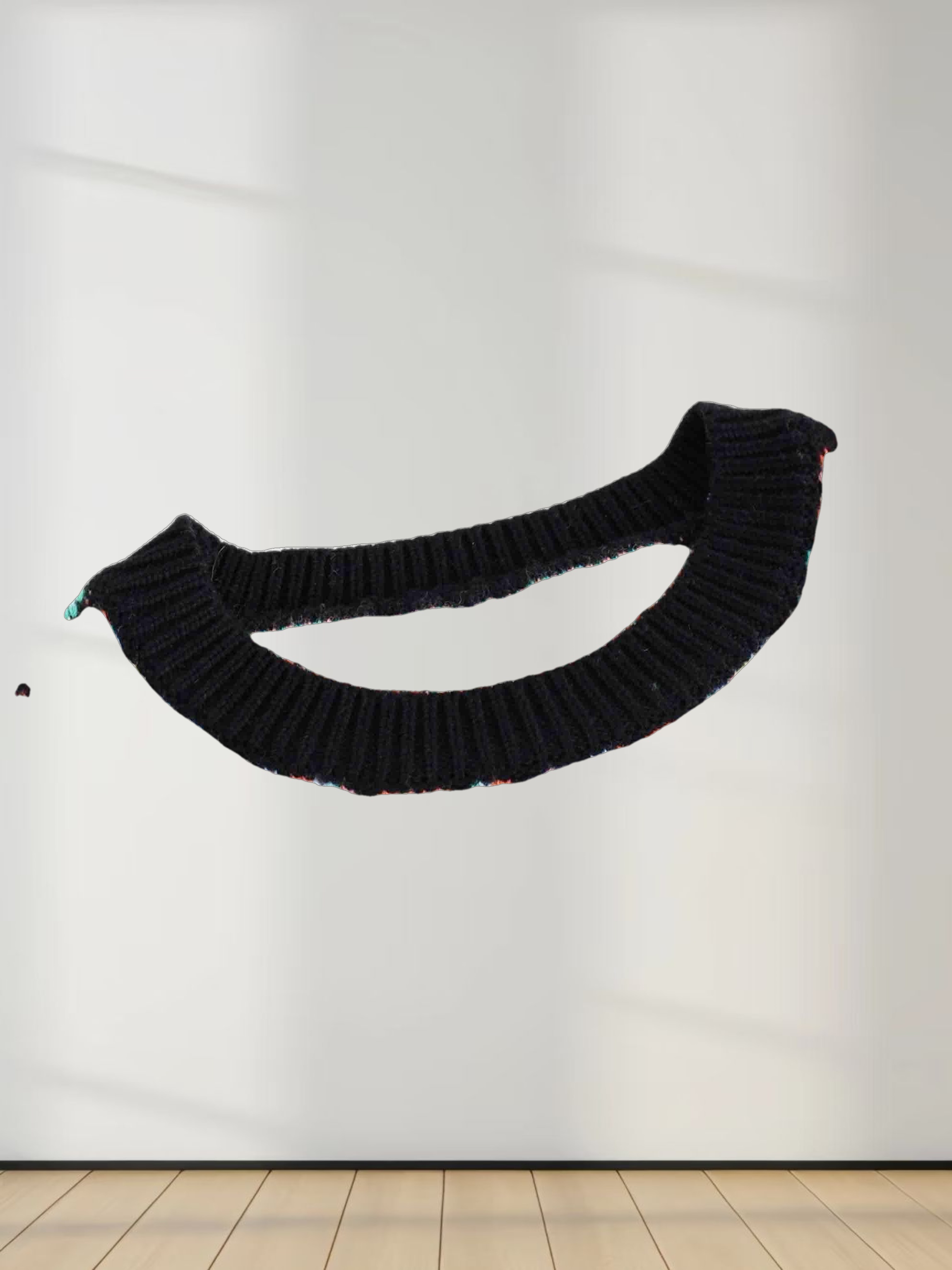 Mosaic Print Sweater-Black