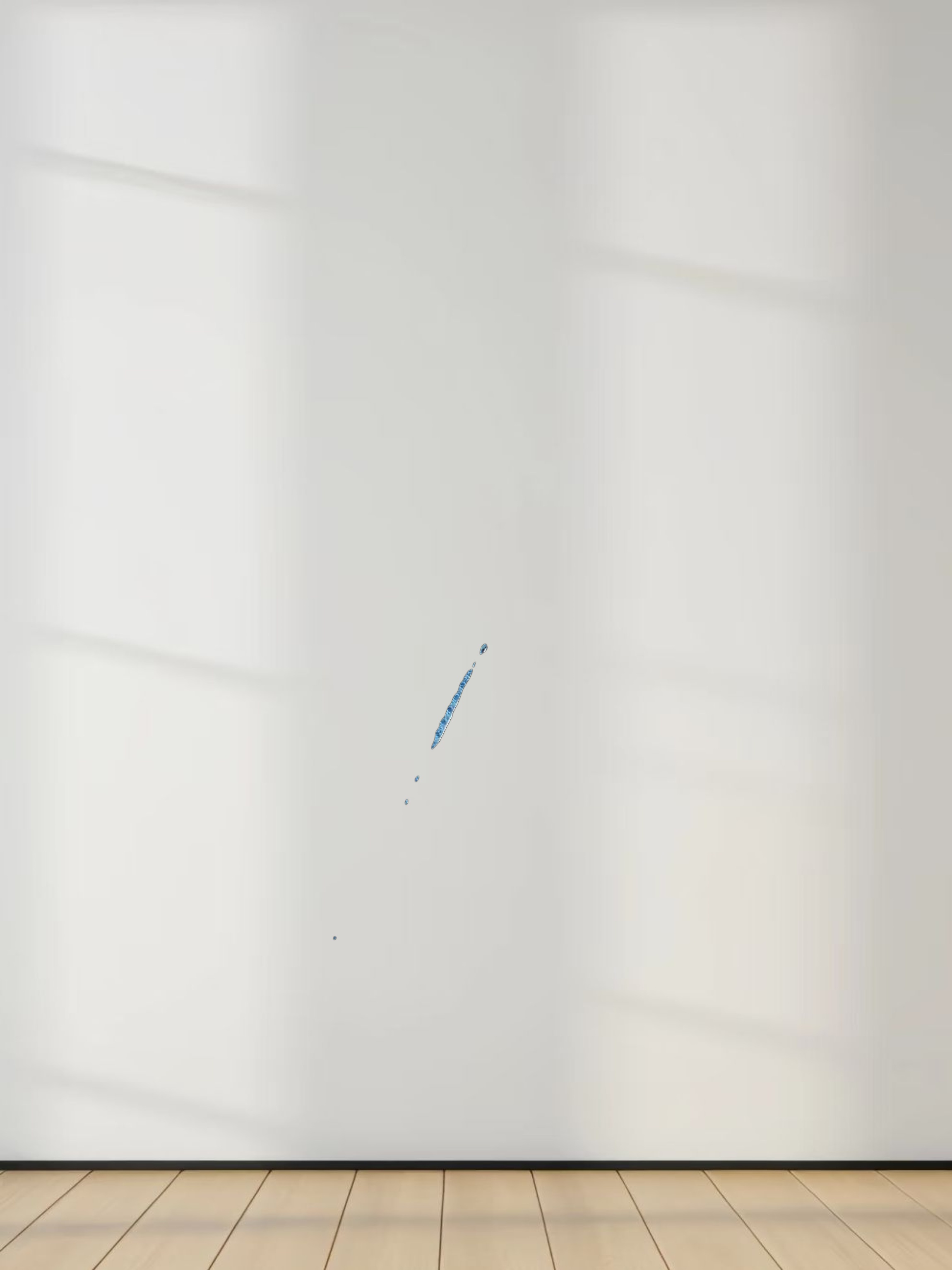 RIBBED HIGH V TEE LS-SKY BLUE