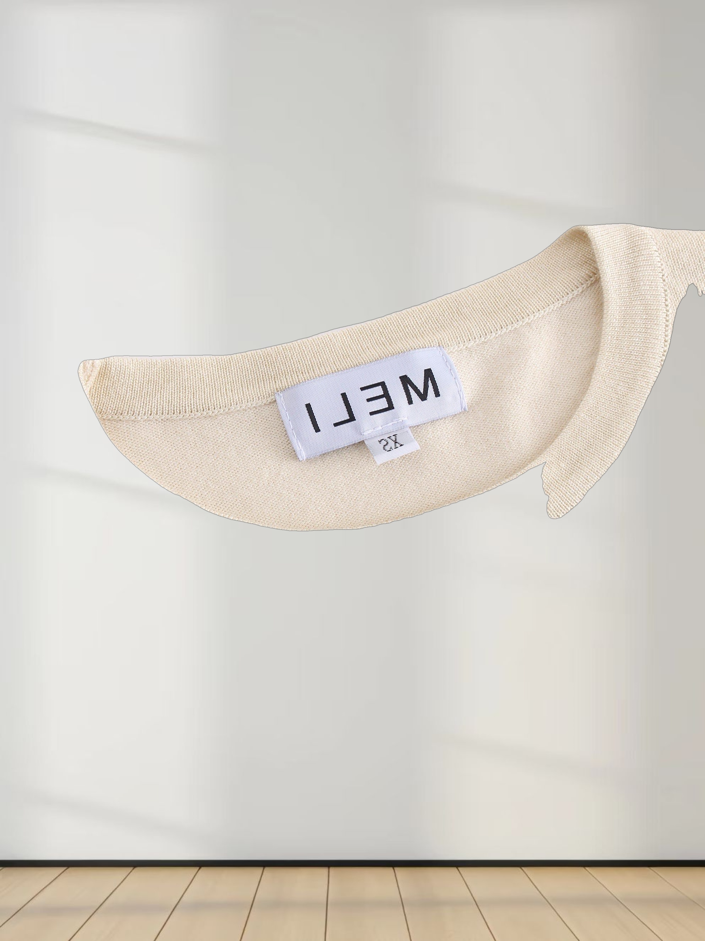 Basic Crew Sweater 3Q-Ivory