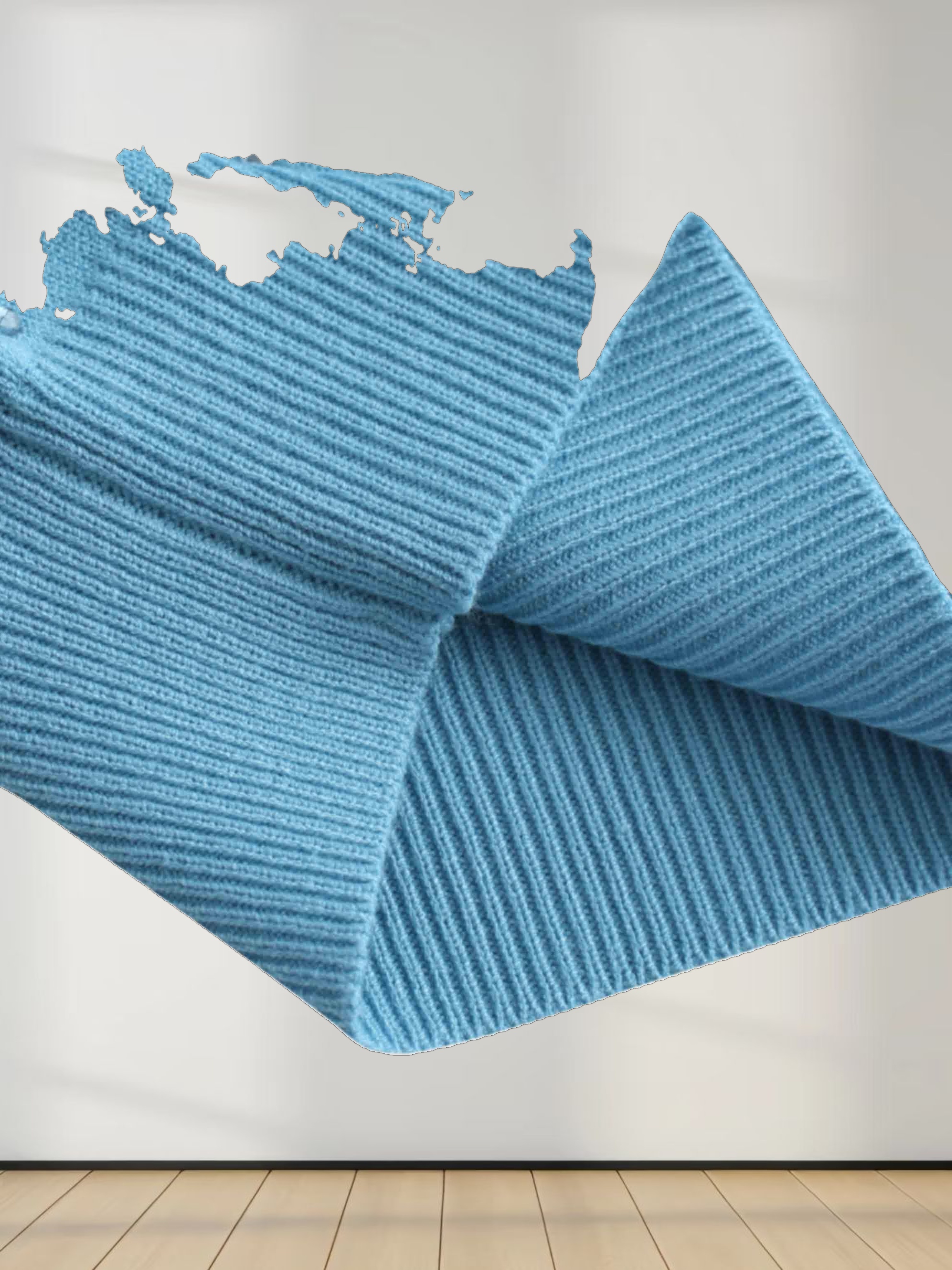 Stone Embellished Crew Cardigan-Sky Blue