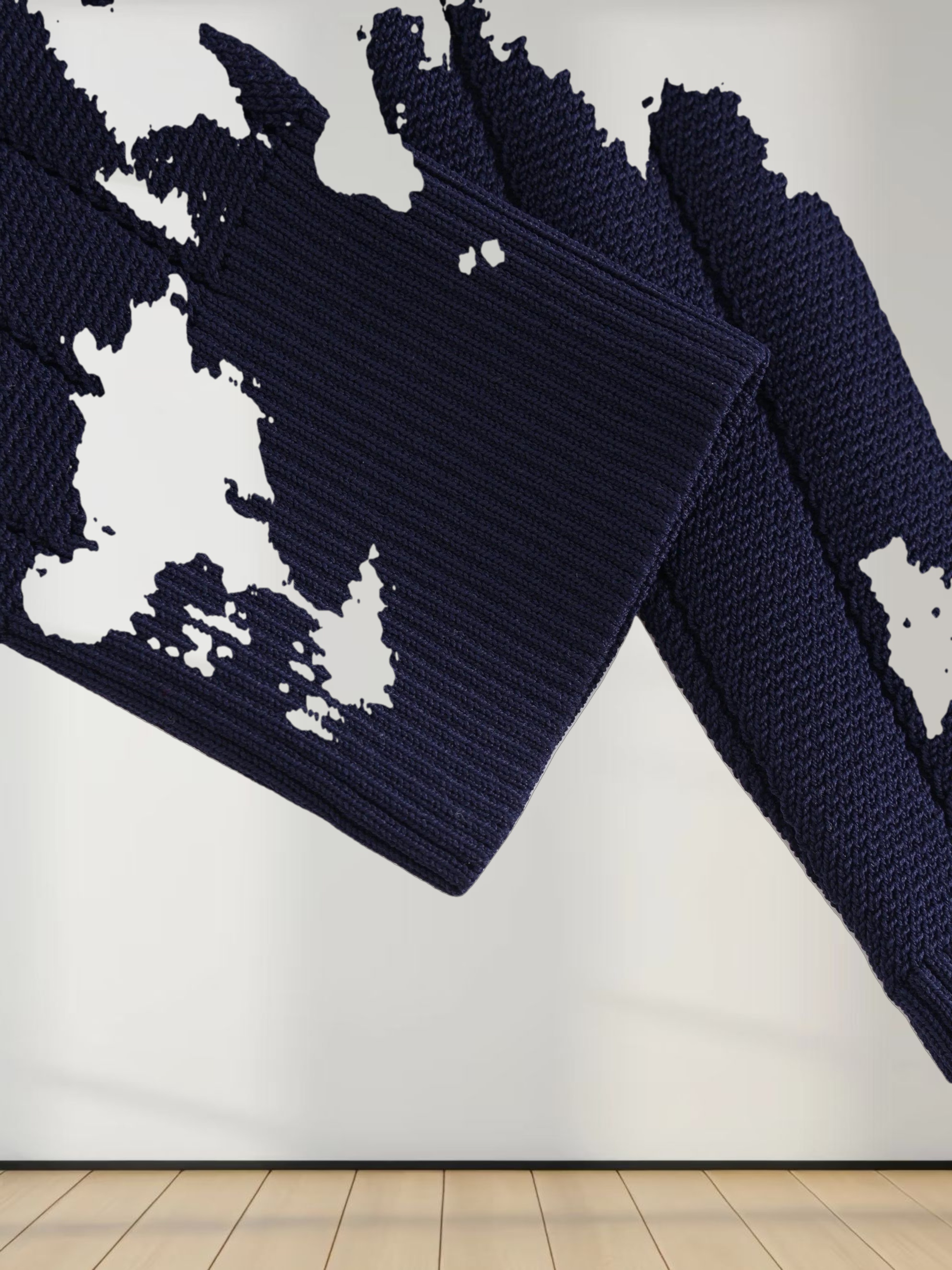 Silky Knit Cropped Cardigan-Navy