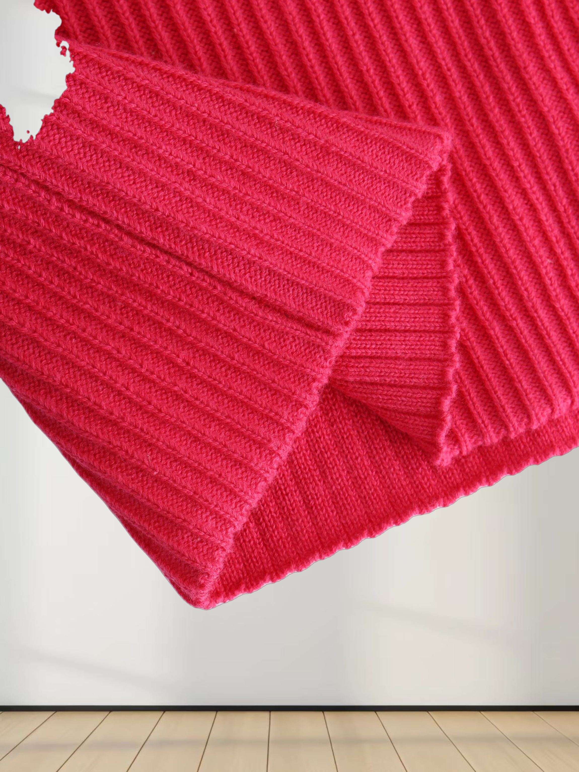 Ribbed Knit Cardigan-Hot Pink