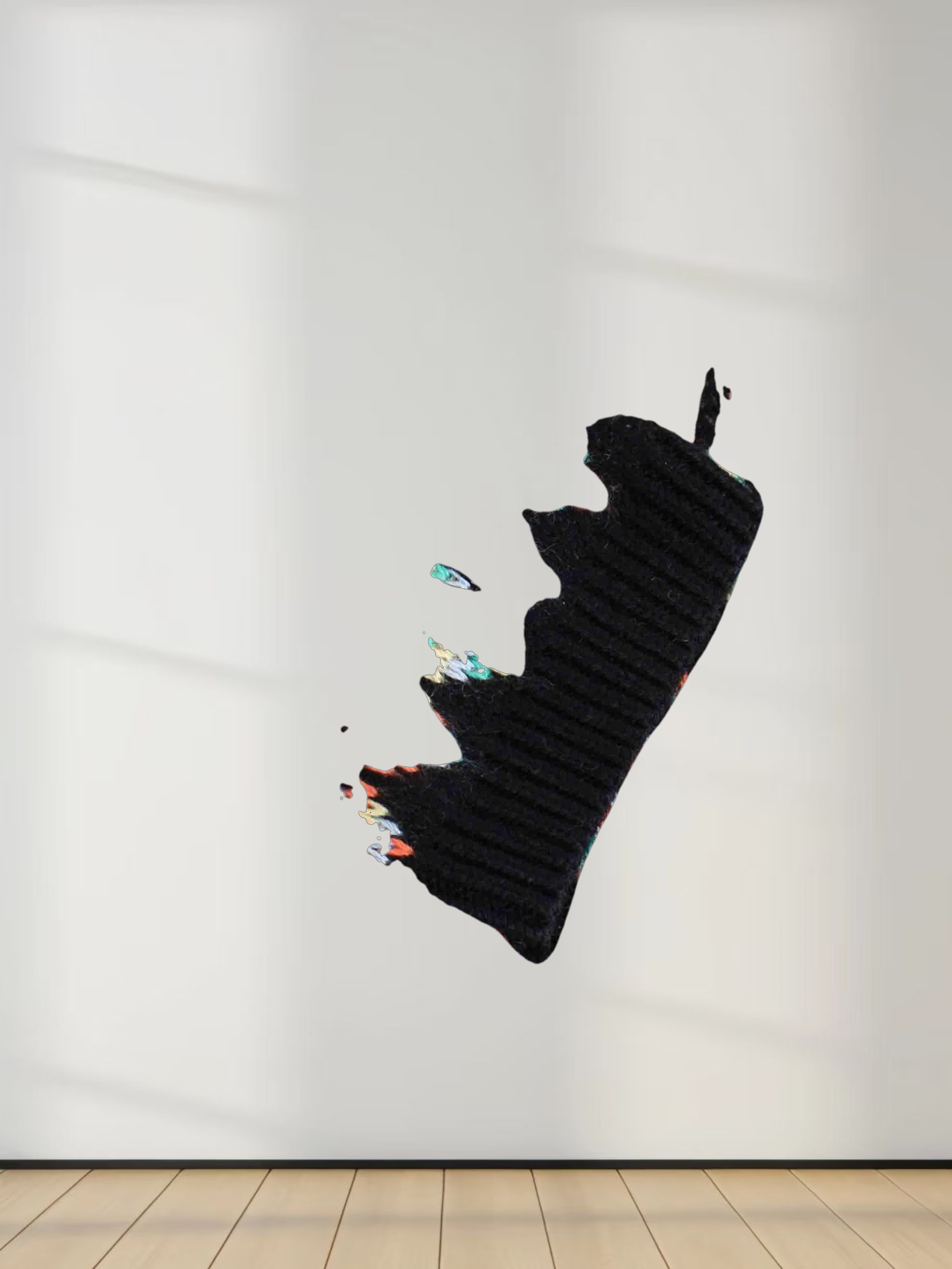 Mosaic Print Sweater-Black